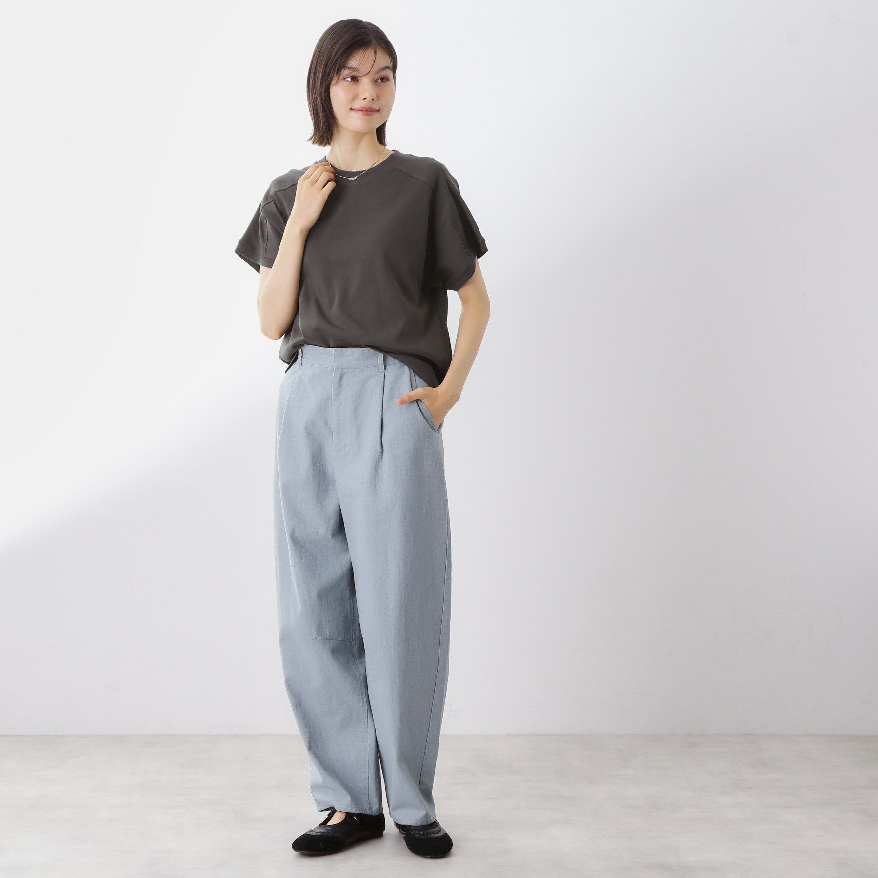 THE SHOP TK「【汗染み防止】ラグランスリーブTシャツ【洗濯機OK/UVケア】」|Tシャツ・カットソー|