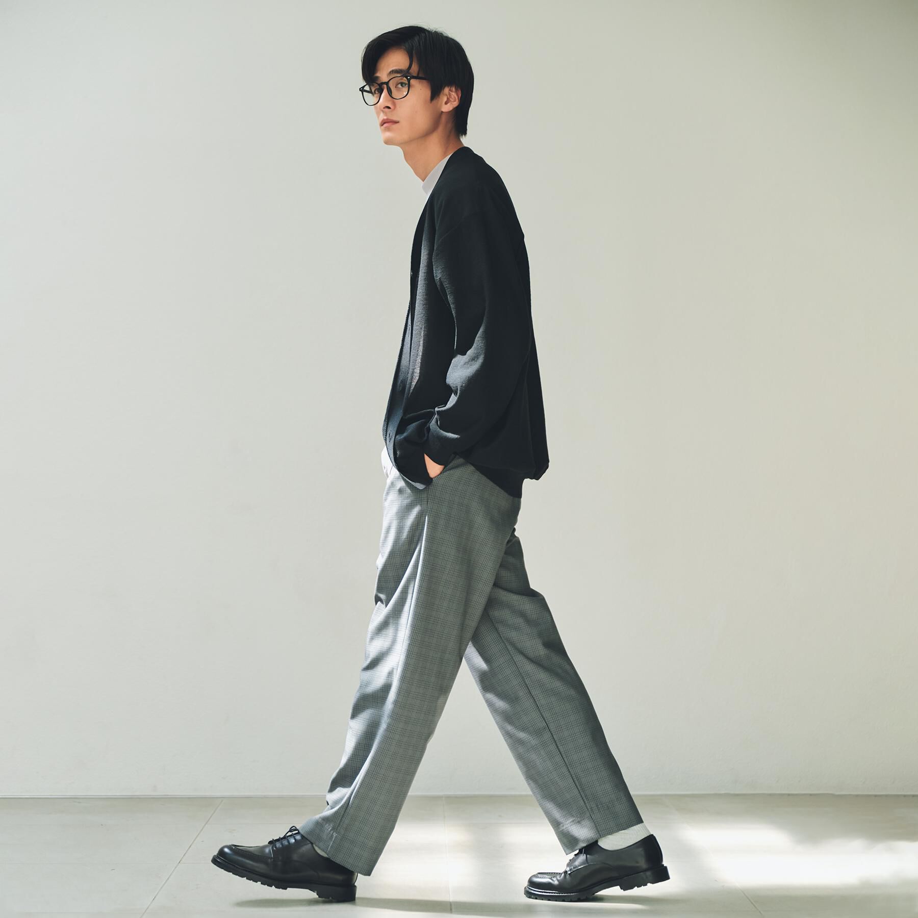 THE SHOP TK「【季節の変わり目に活躍】ニットカーディガン 選べる2デザイン(柄&無地)/洗濯機OK」|カーディガン|