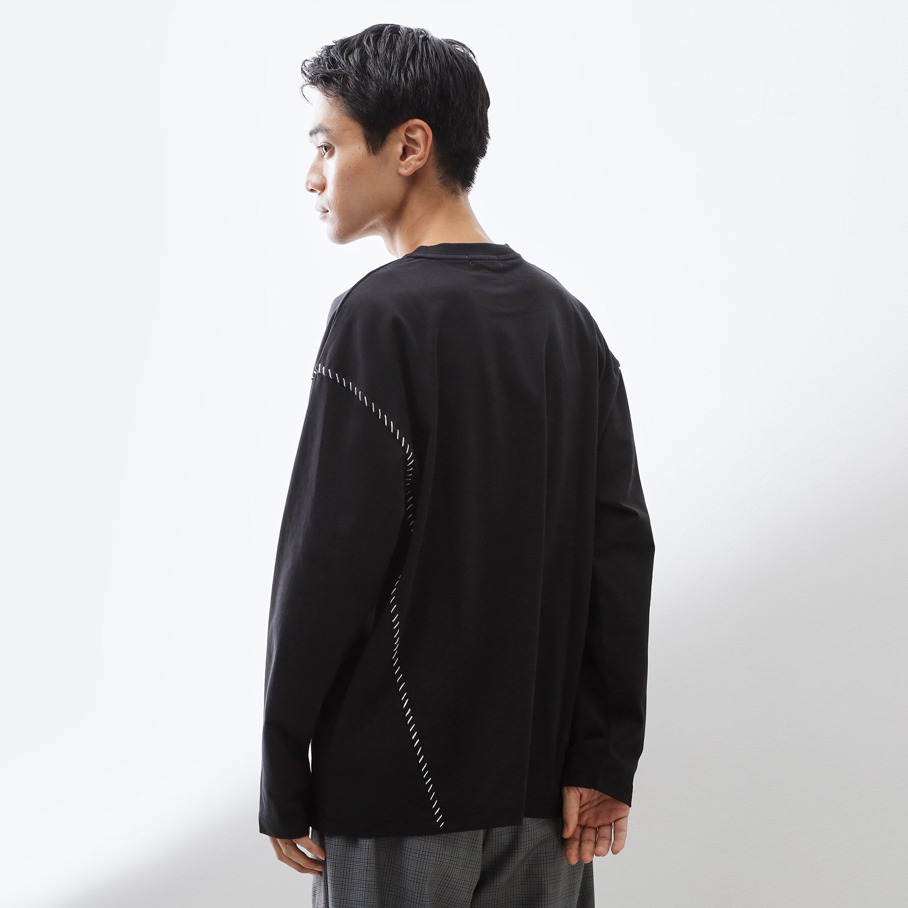 THE SHOP TK「ハンドステッチ長袖Tシャツ 【洗濯機OK】」|Tシャツ・カットソー|