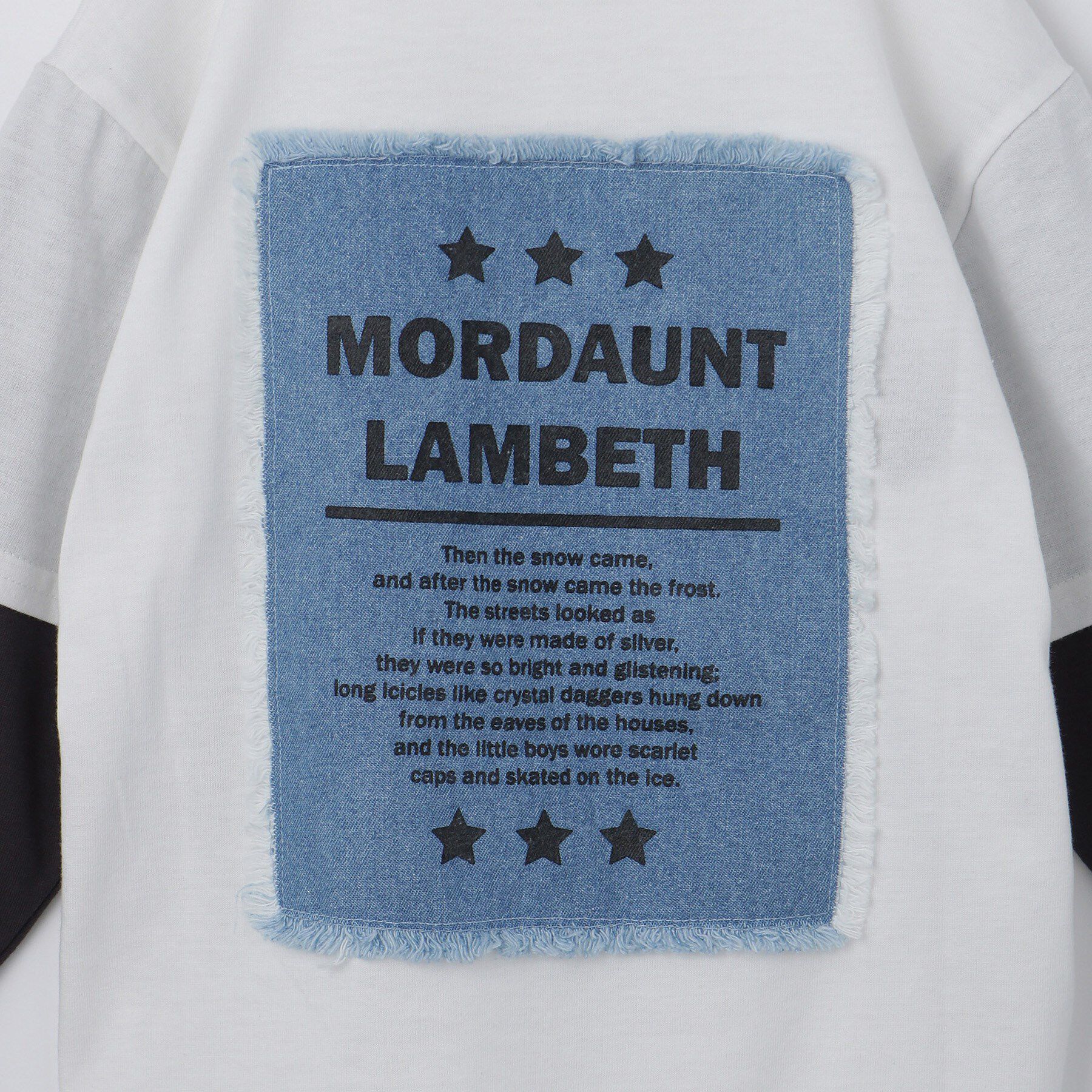 THE SHOP TK「【110－160】レイヤード風デニムアップリケロンTee」|Tシャツ・カットソー|