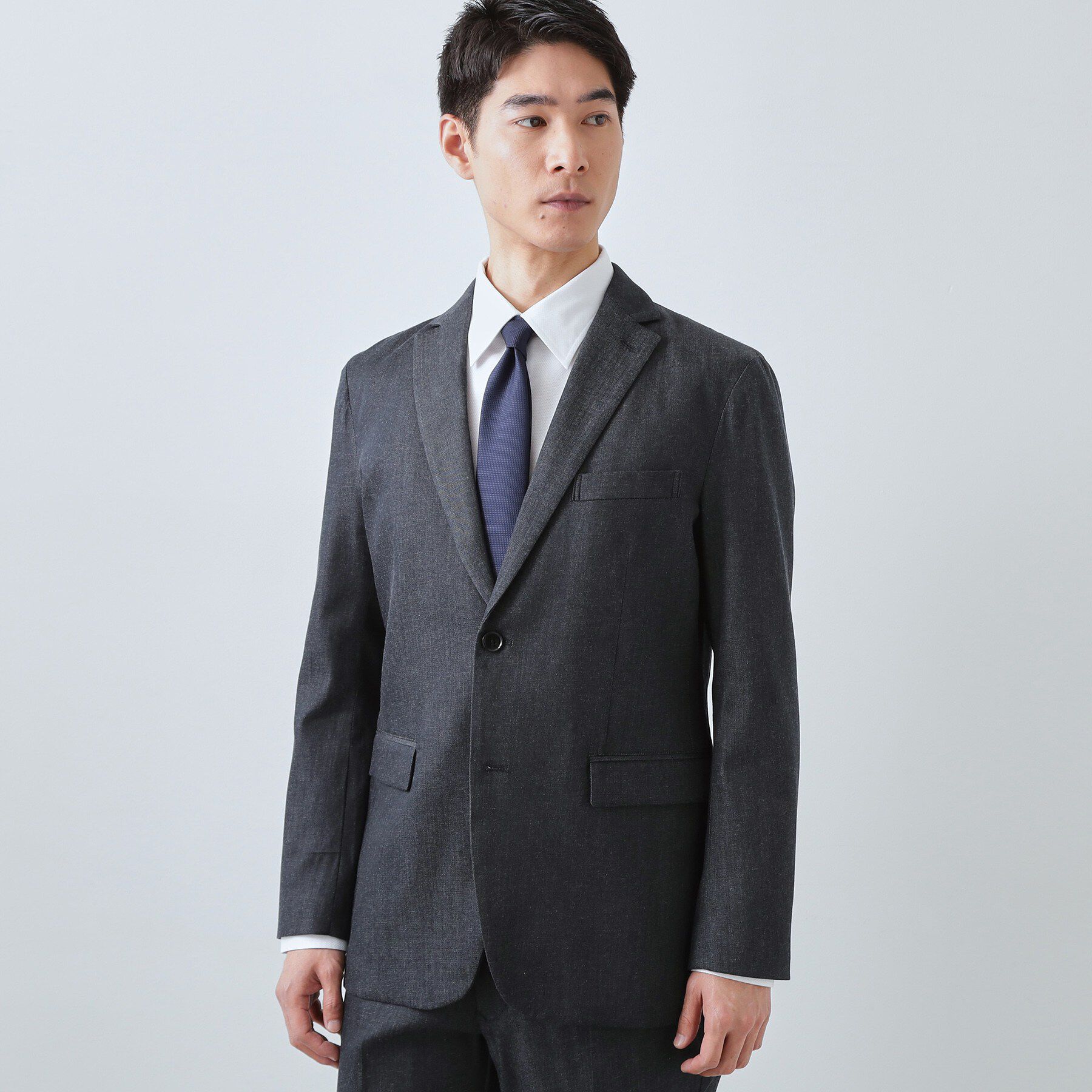 THE SHOP TK「ライトエバーデニム ジャケット 洗濯機OK/ストレッチ/セットアップ可」|デニムジャケット|