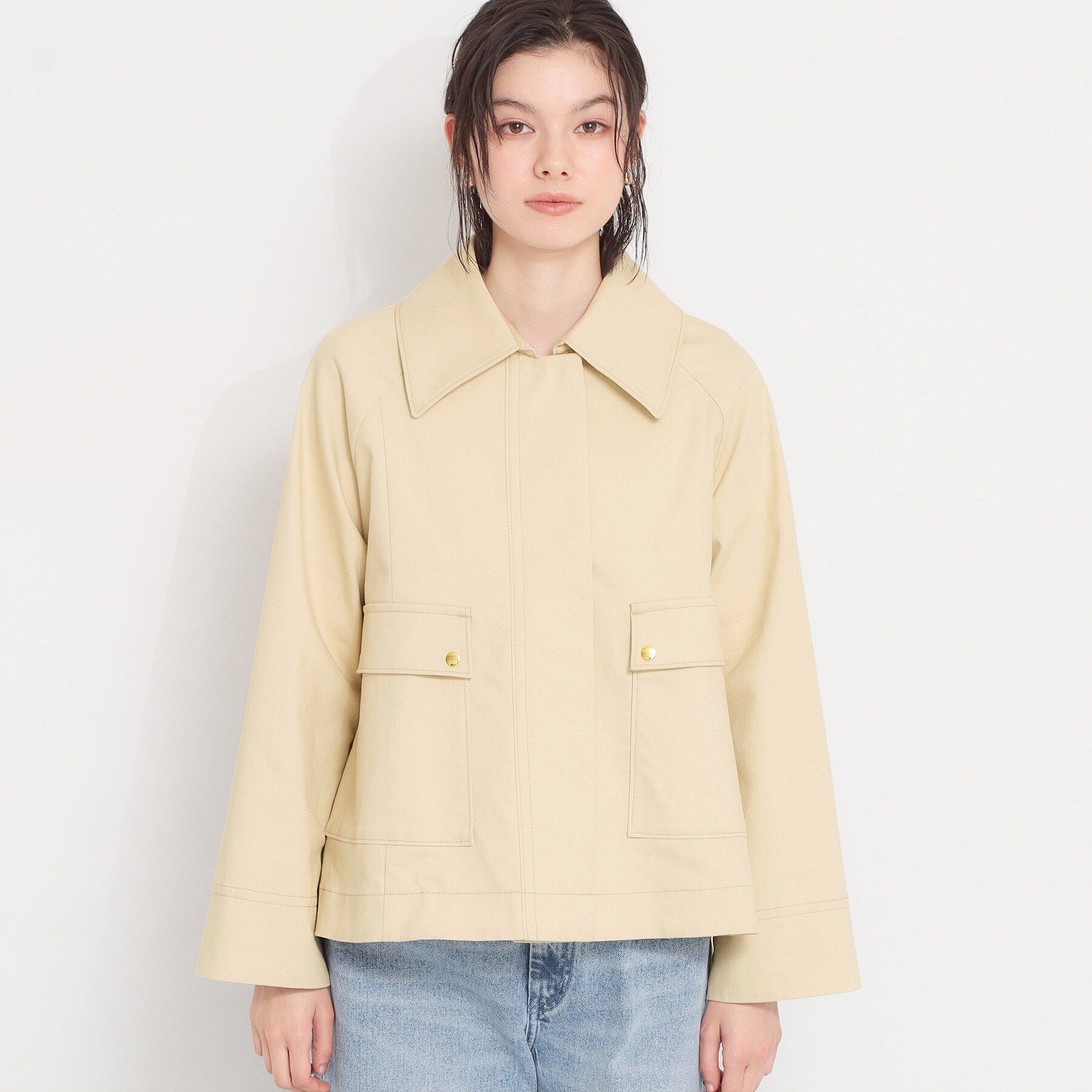 THE SHOP TK「大人かっこいい 軽やかデニム＆チノブルゾン」|ブルゾン・スタジャン|