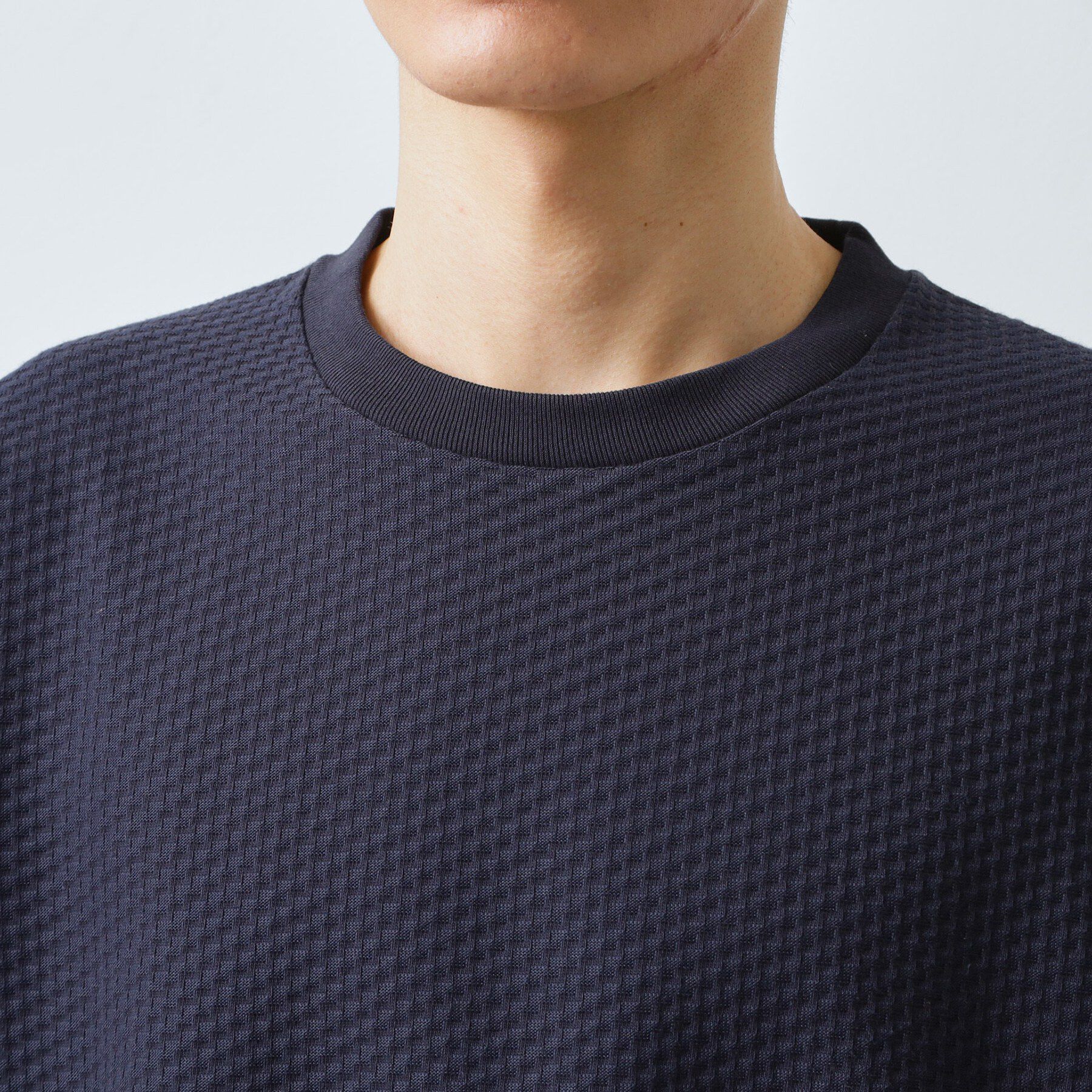 THE SHOP TK「【カジュアルすぎないキレイめTシャツ】ハニカム リンクス半袖Tシャツ 洗濯機OK」|Tシャツ・カットソー|