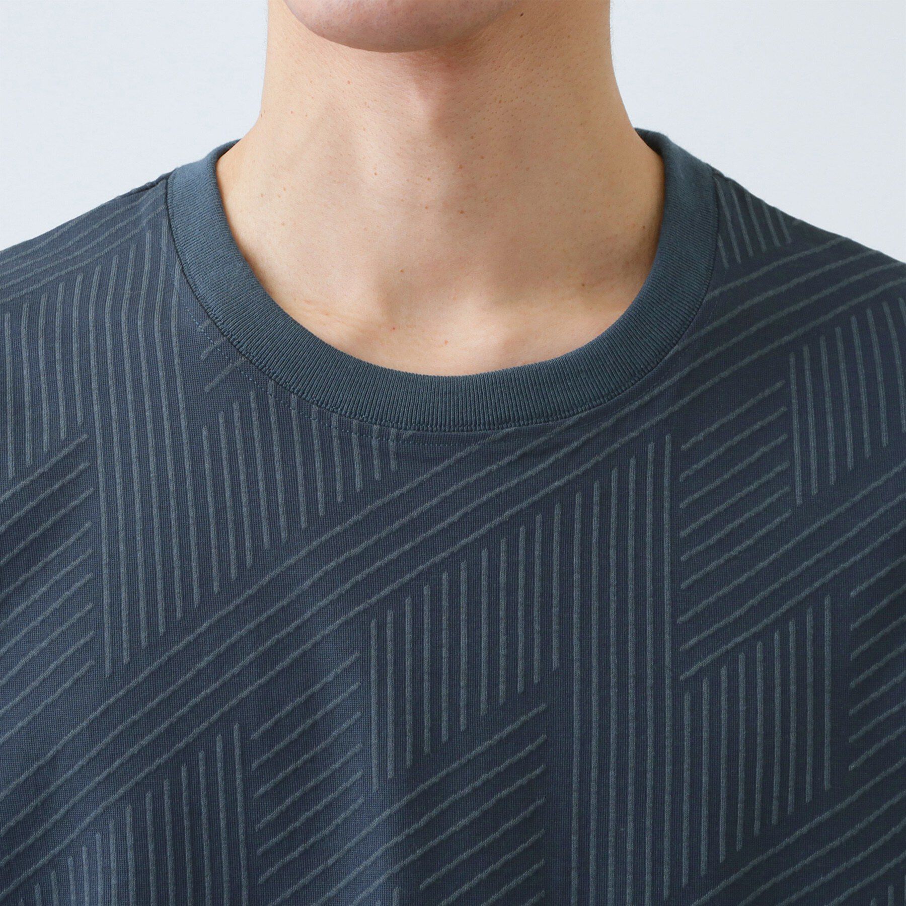 THE SHOP TK「【無地だと少し物足りないという方へ】ジオメトリック柄 半袖Tシャツ 洗濯機OK」|Tシャツ・カットソー|