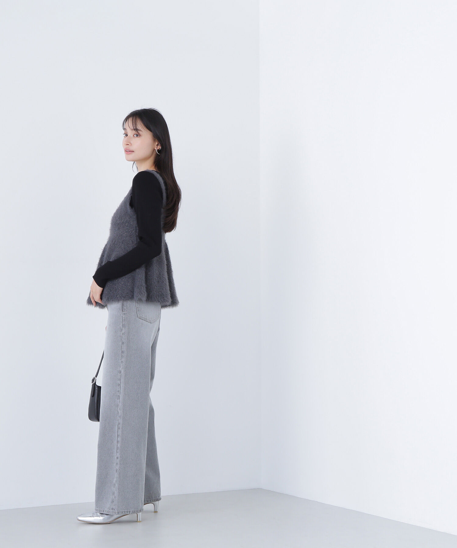  「ヘアリーペプラムキャミセットニット」|ニット・セーター|