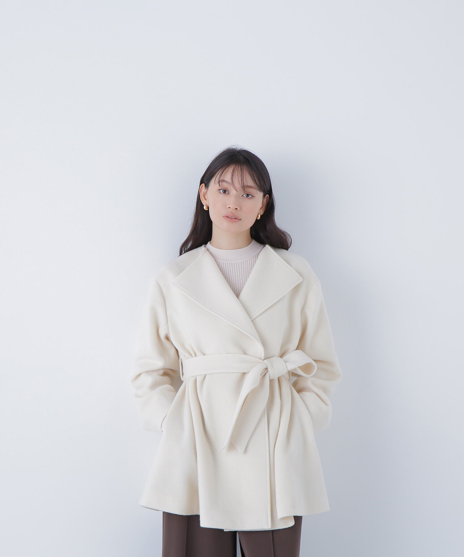  「ベルテッドミディコート」|ブルゾン・スタジャン|