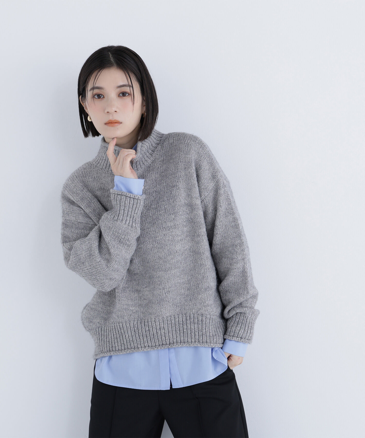  「ロールネックニットブルオーバー」|ニット・セーター|