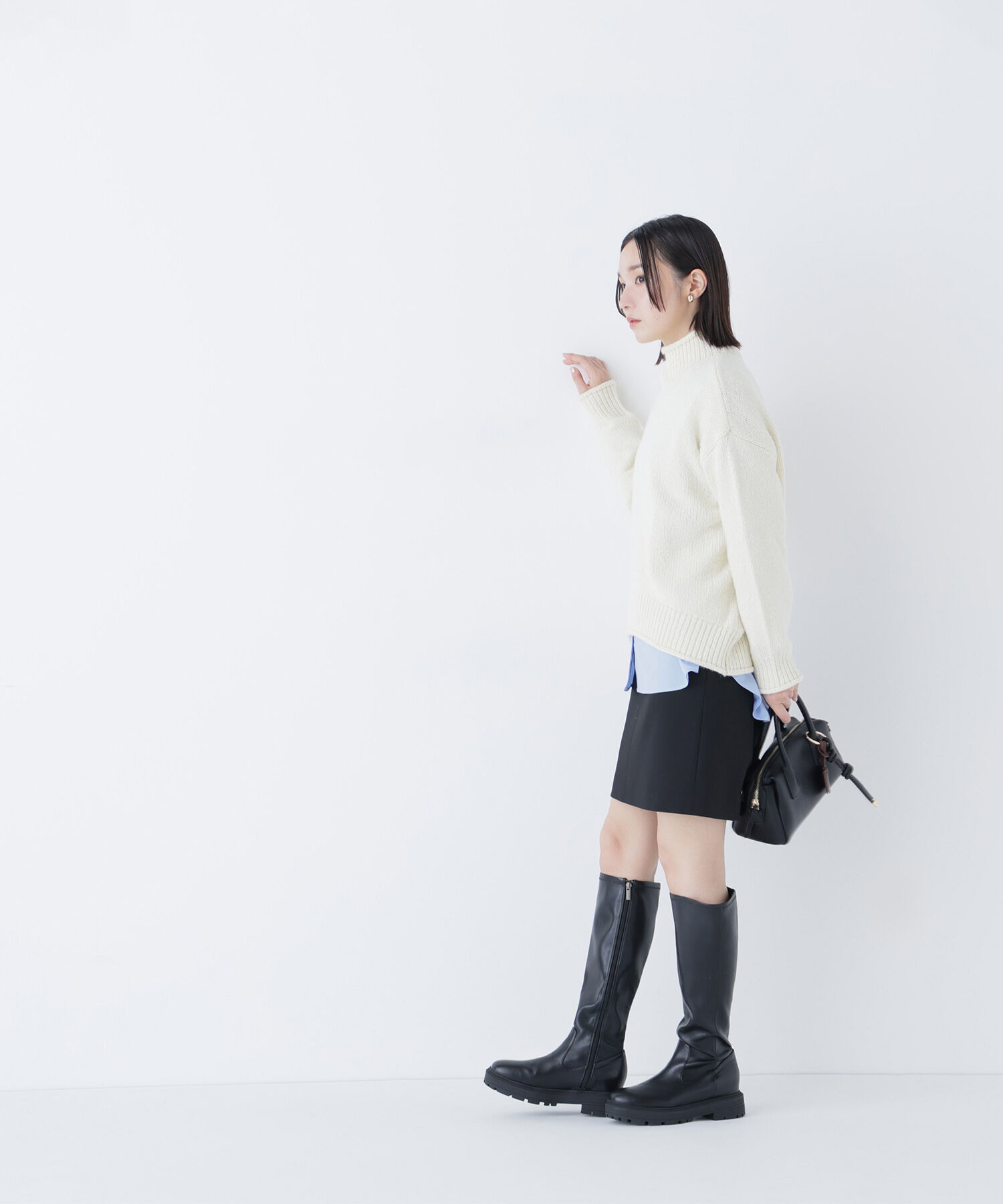  「ロールネックニットブルオーバー」|ニット・セーター|