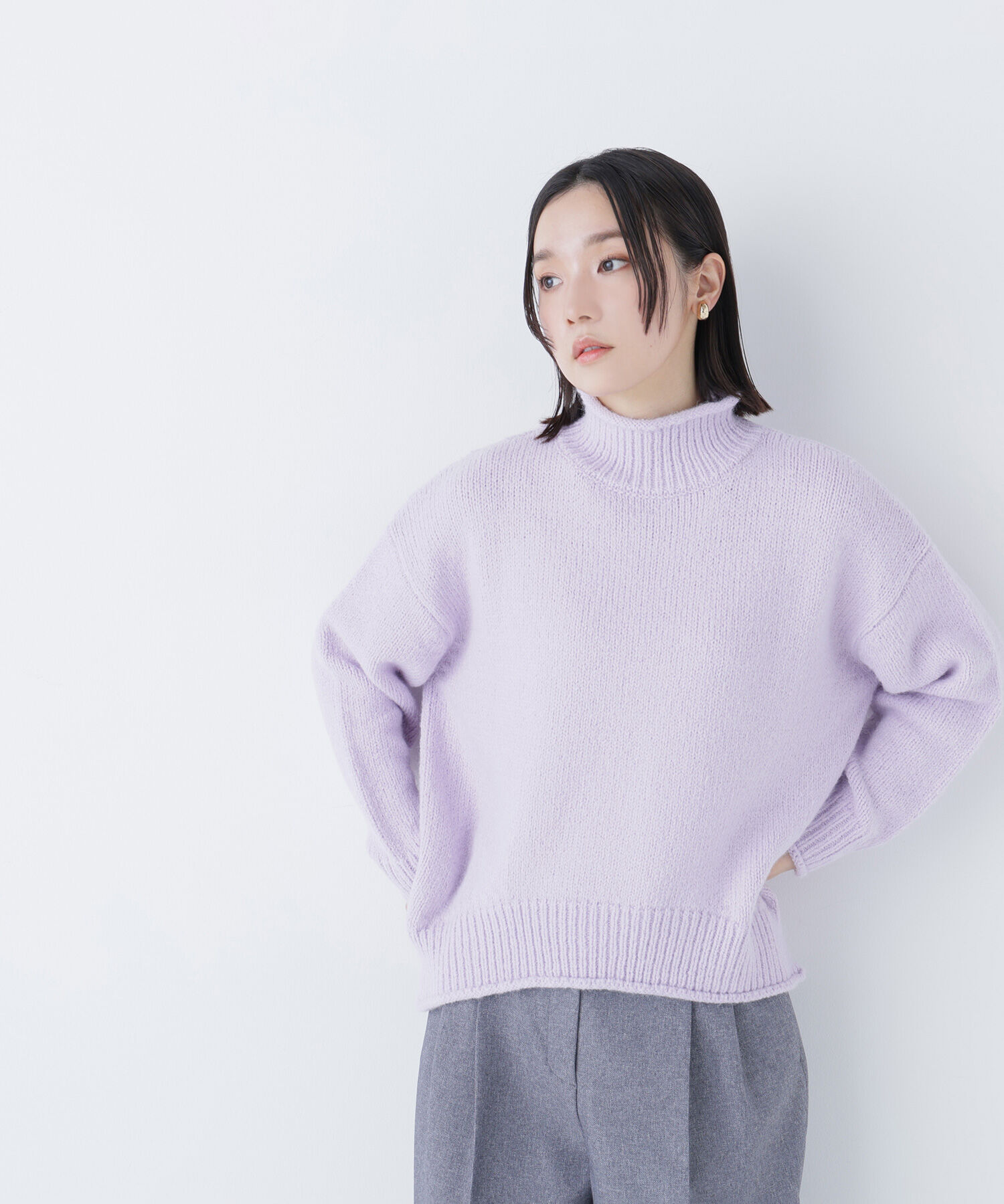  「ロールネックニットブルオーバー」|ニット・セーター|