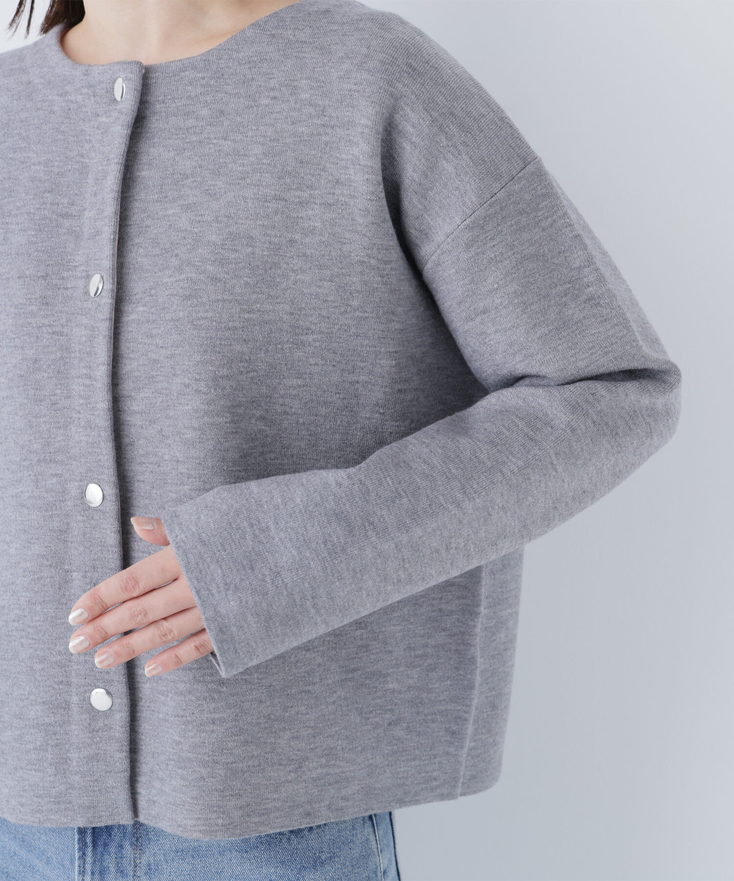  「バイカラー接結カーディガン」|ニット・セーター|