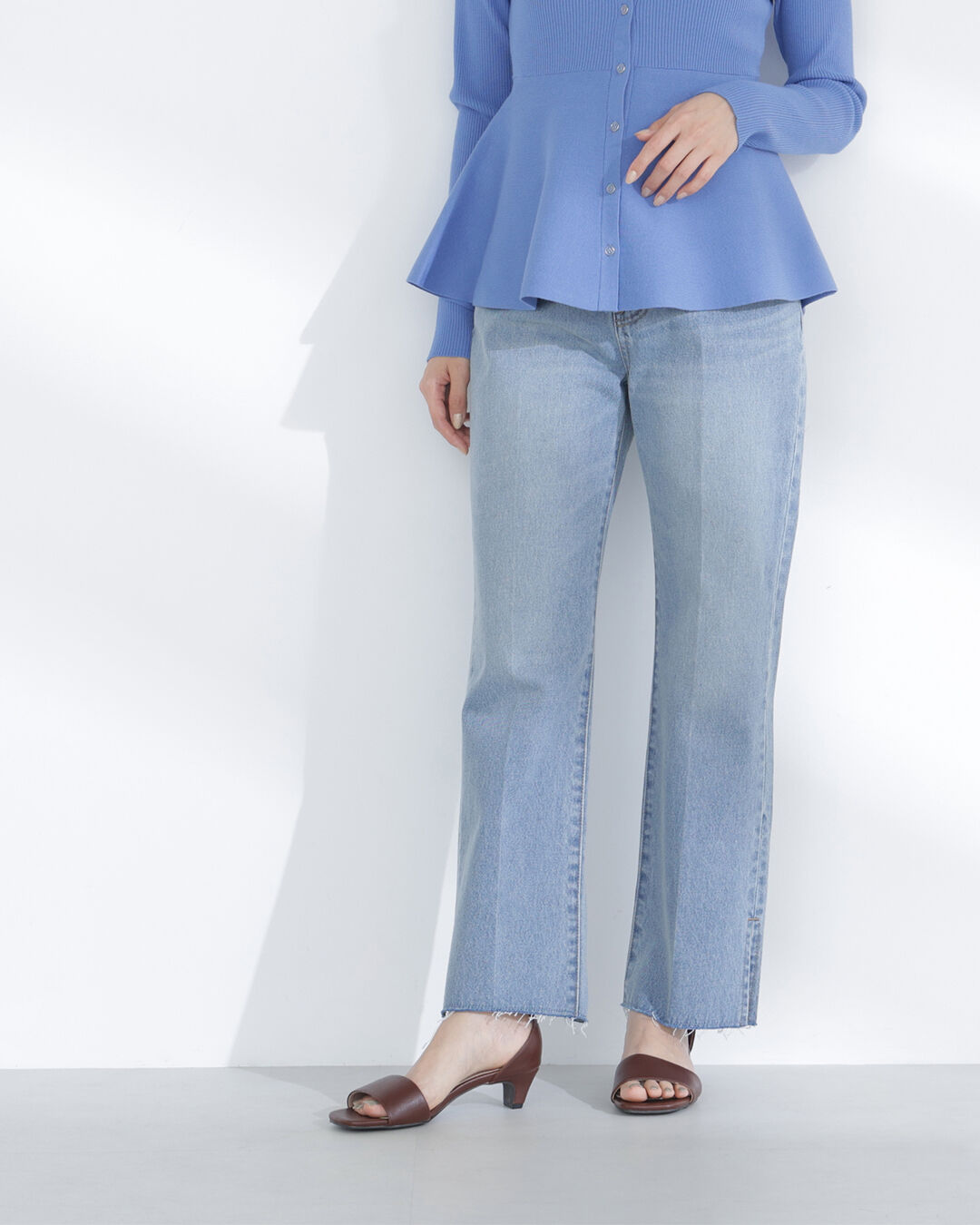  「サイドスリットストレートデニムパンツ」|その他|