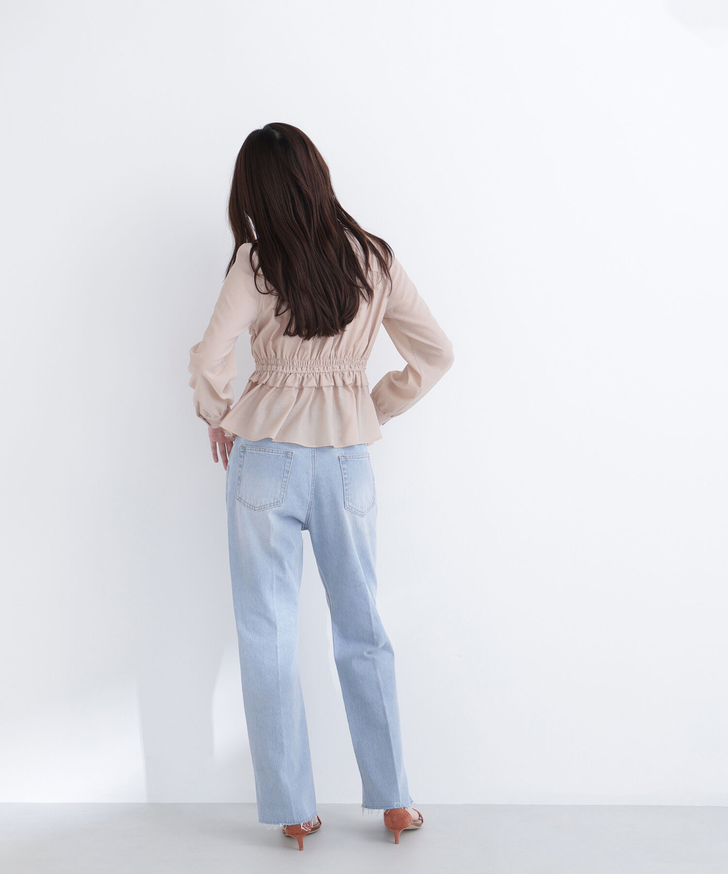  「サイドスリットストレートデニムパンツ」|その他|