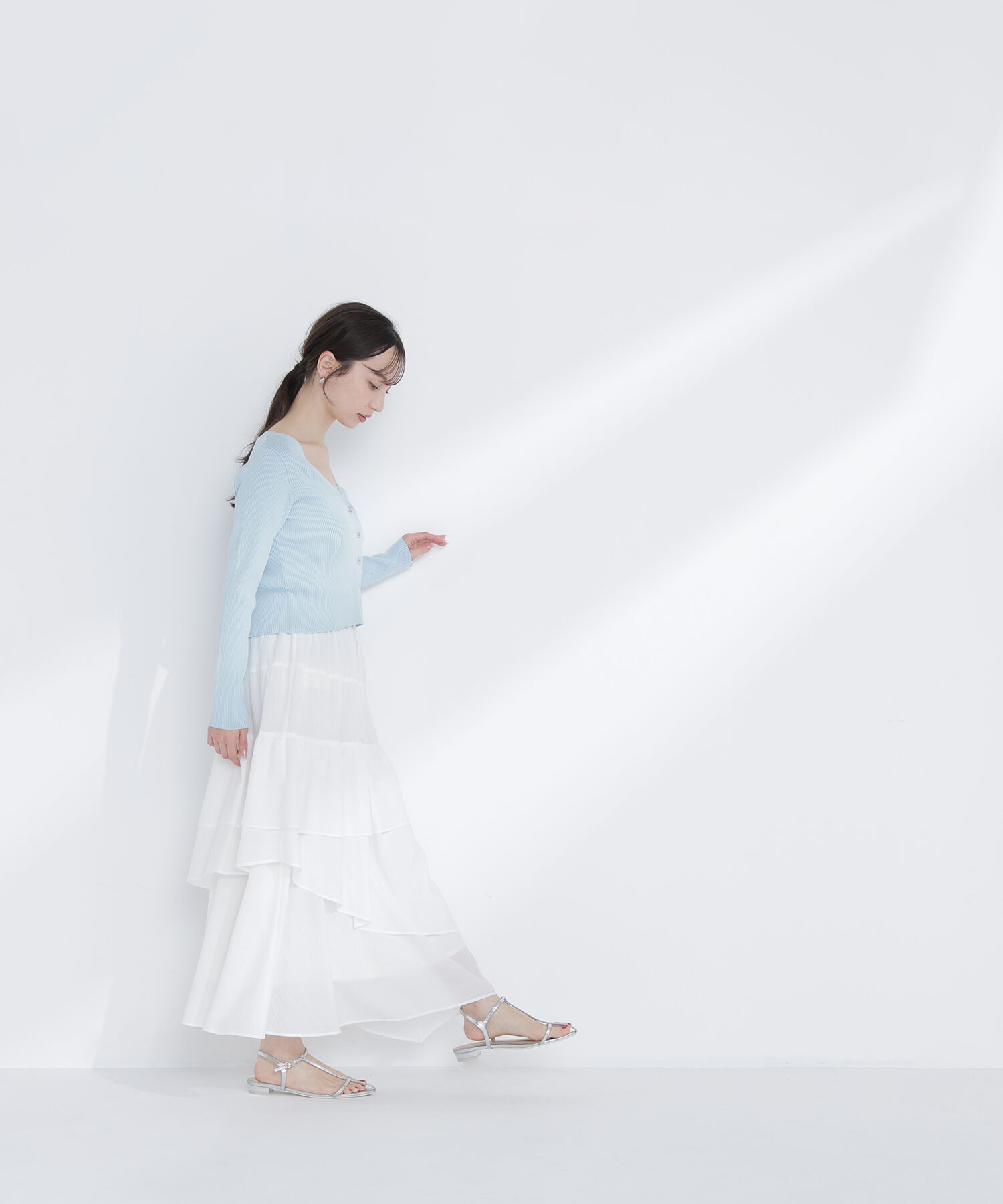  「アシンメトリーティアードスカート」|スカート|