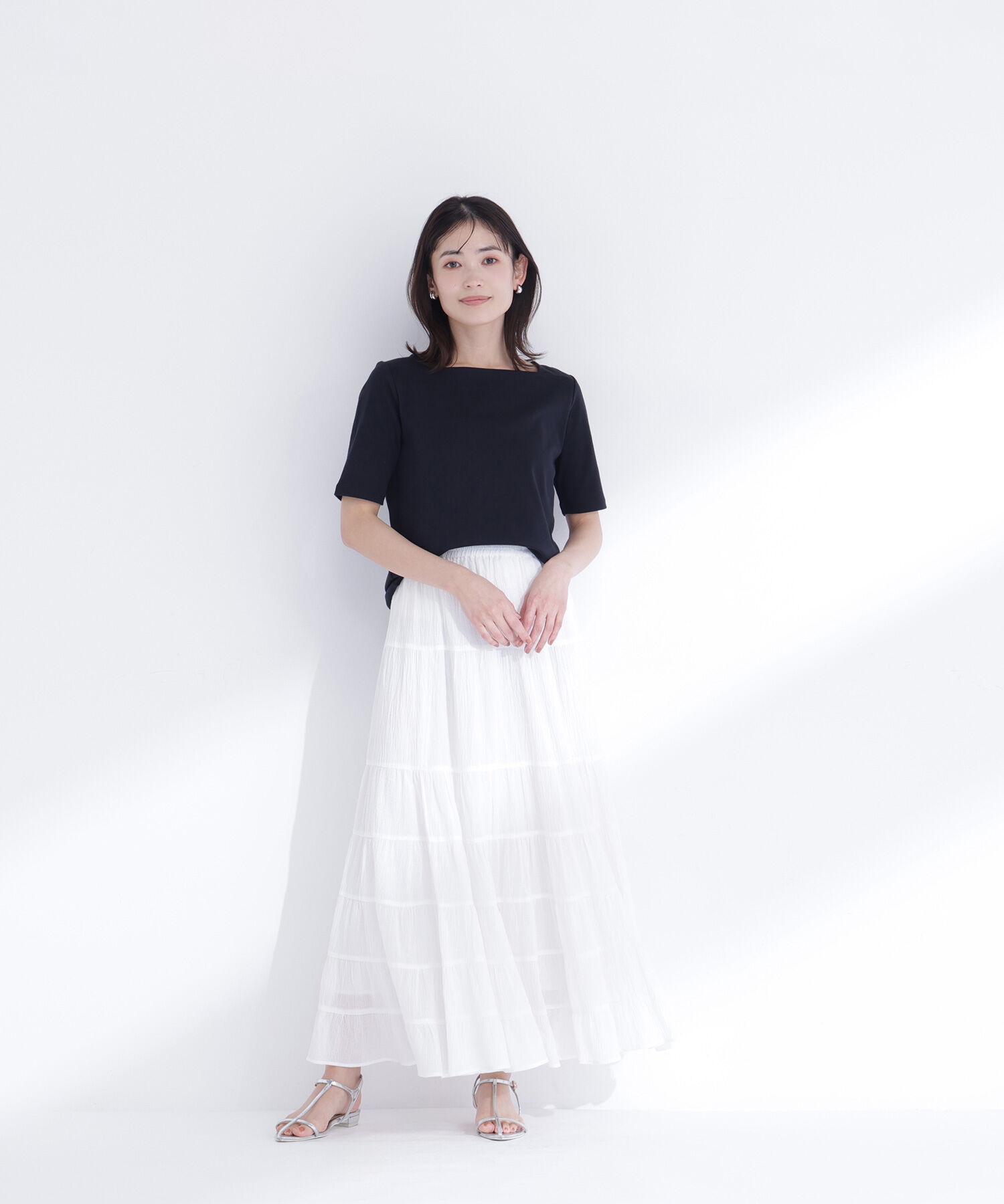  「ベーシックTシャツ スクエアネック」|Tシャツ・カットソー|