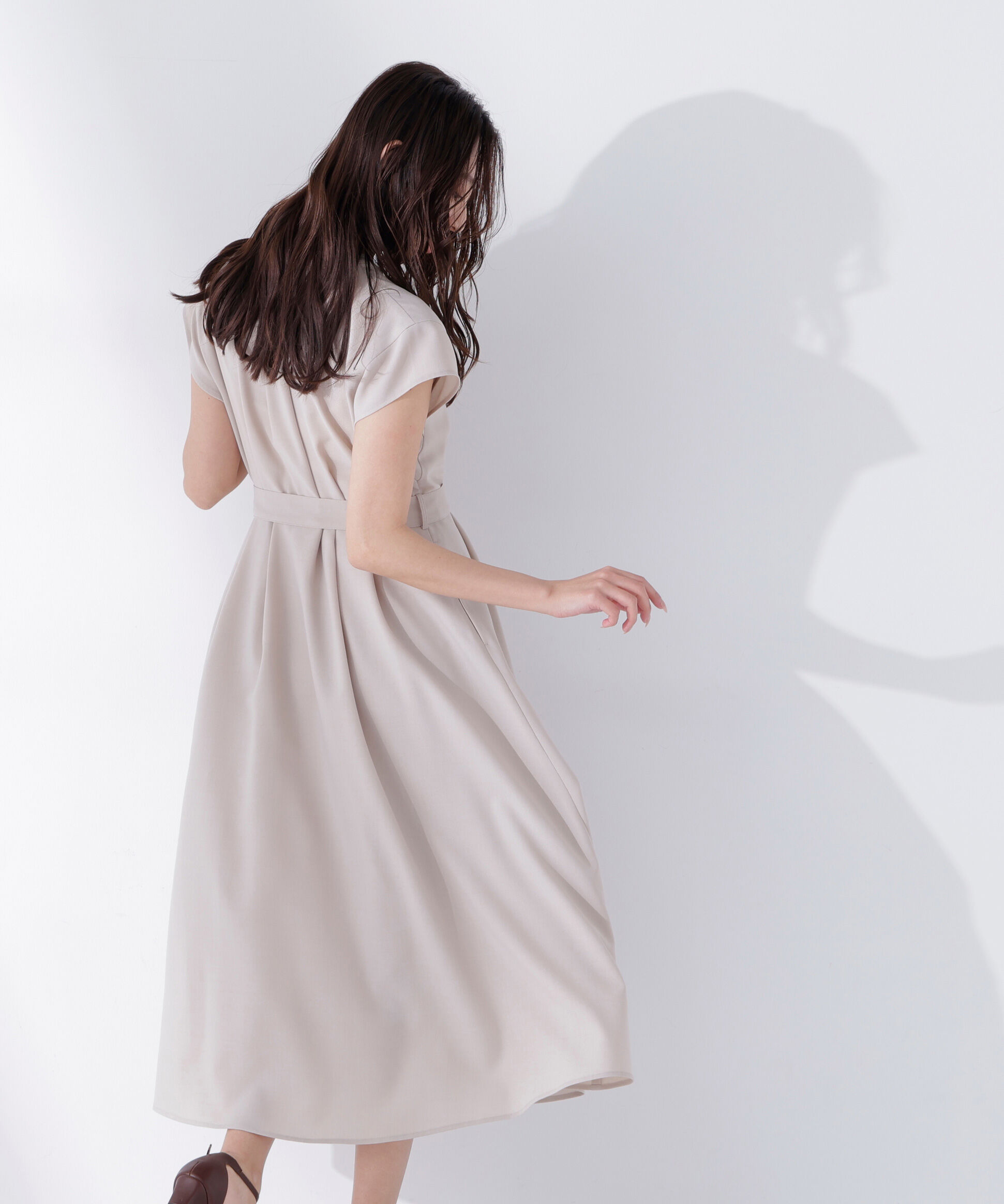  「スキッパーポケットシャツワンピース」|ワンピース|