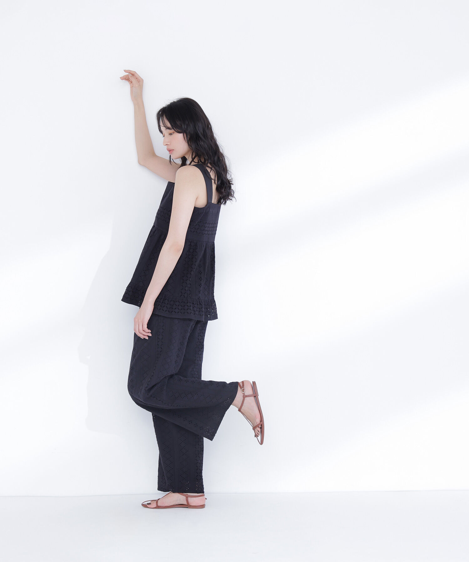  「パッチワークレース SETUP ストレートパンツ」|その他|