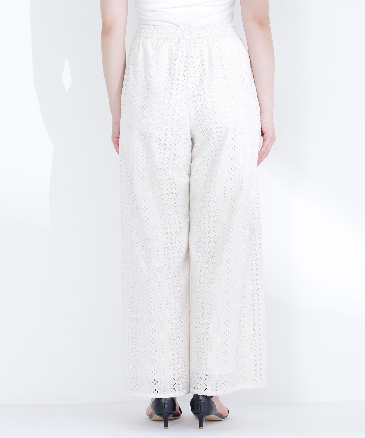  「パッチワークレース SETUP ストレートパンツ」|その他|