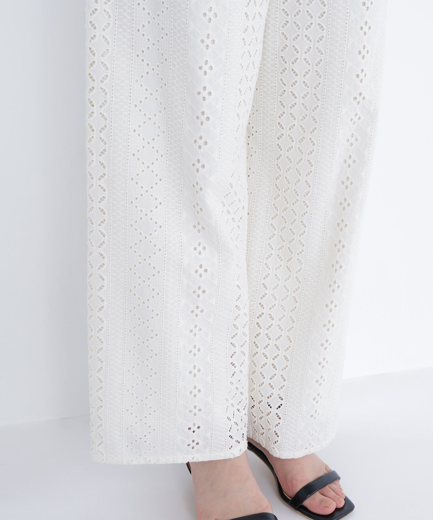  「パッチワークレース SETUP ストレートパンツ」|その他|