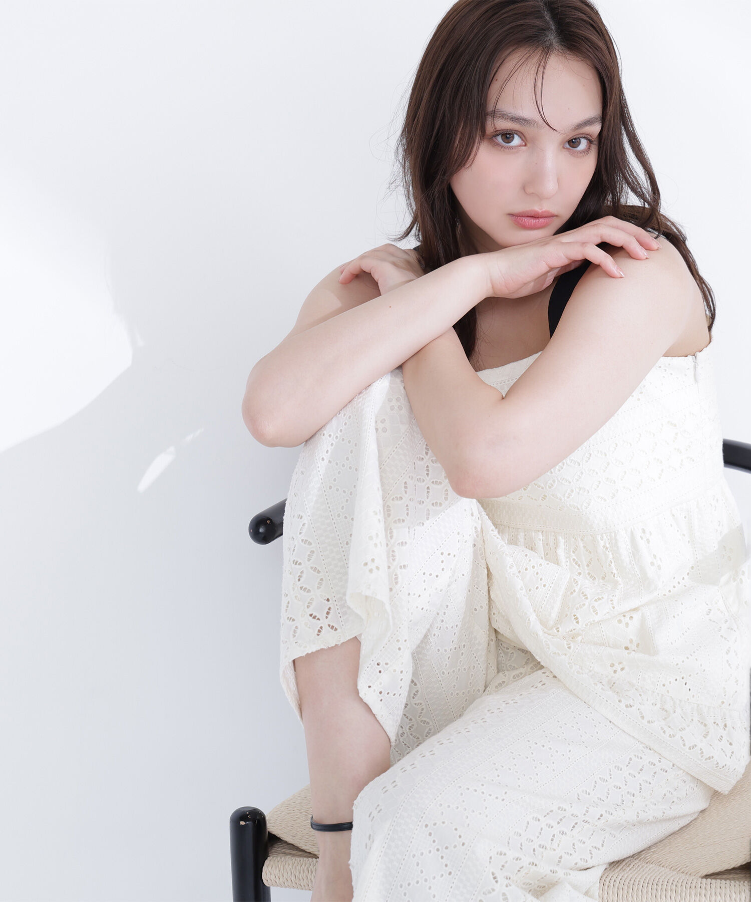  「パッチワークレース SETUP ストレートパンツ」|その他|