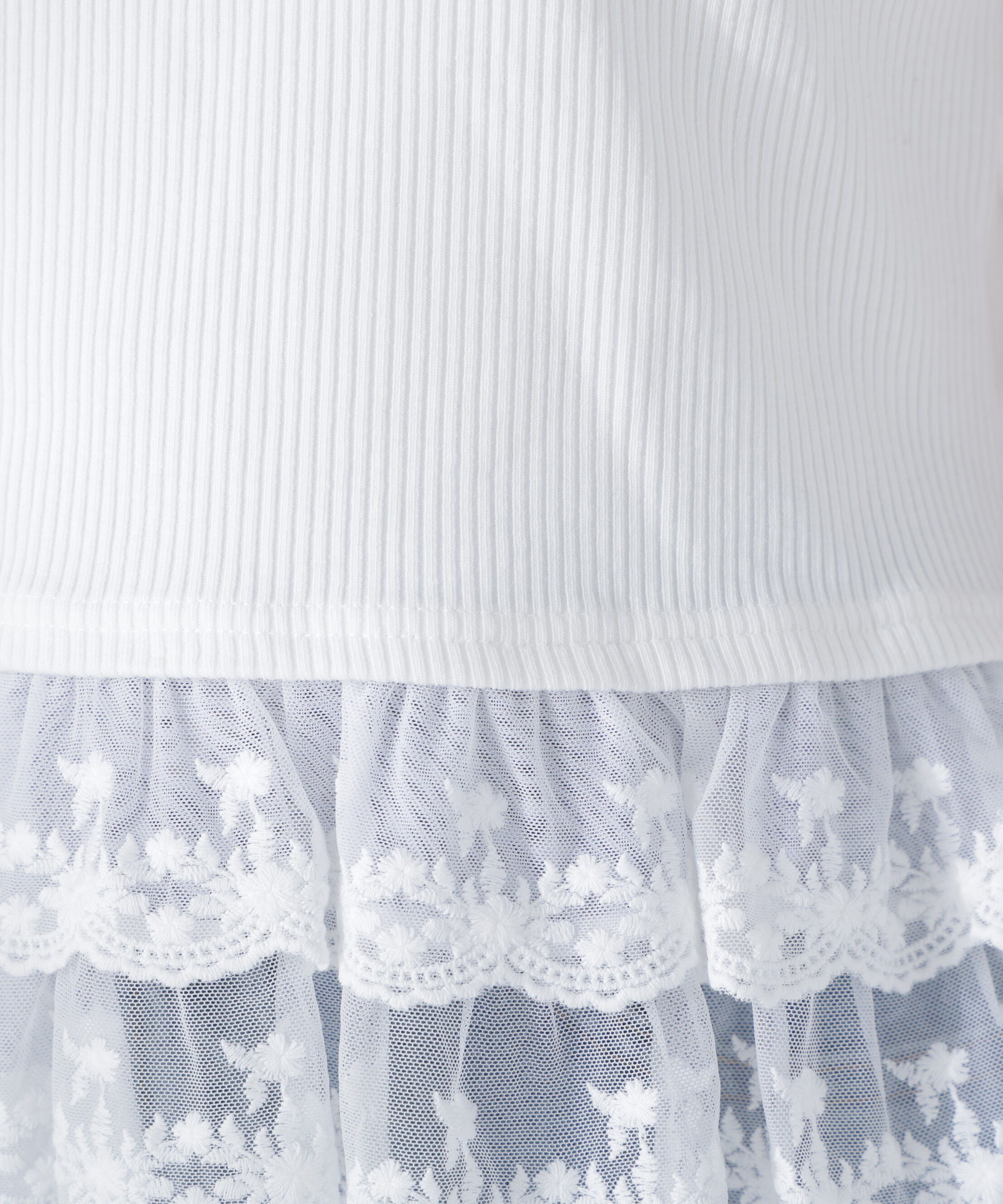  「レースドッキングフリルカットソー」|Tシャツ・カットソー|