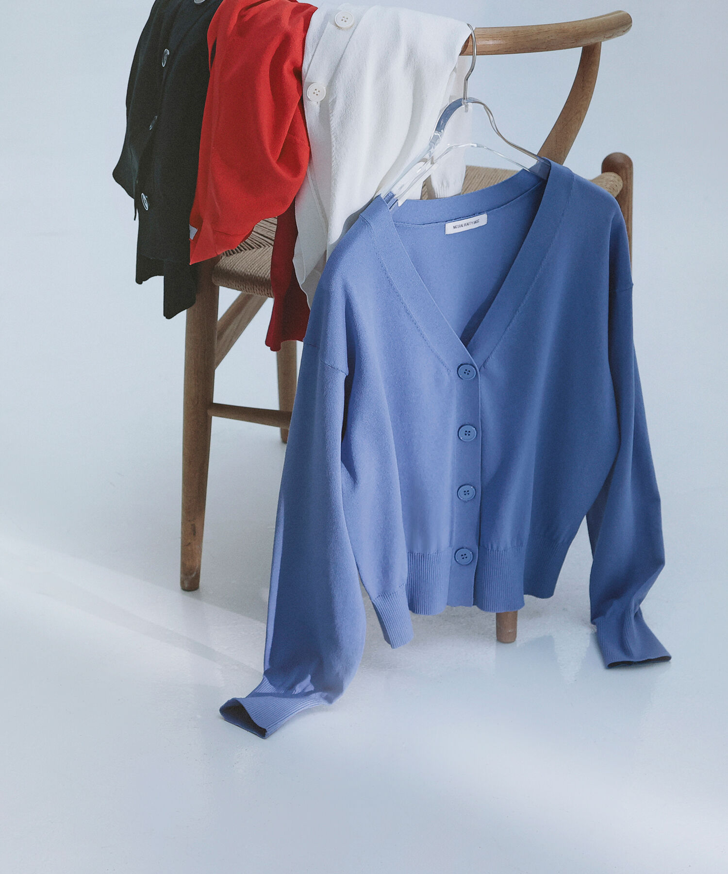  「毎日頼れる！右腕カーデ」|ニット・セーター|ブルー