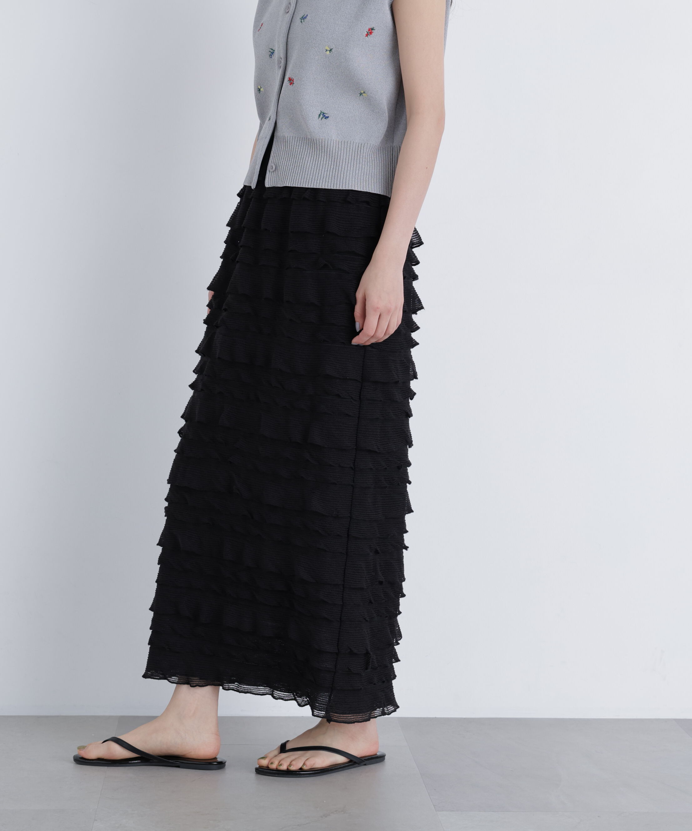  「フリルティアードナロースカート」|スカート|