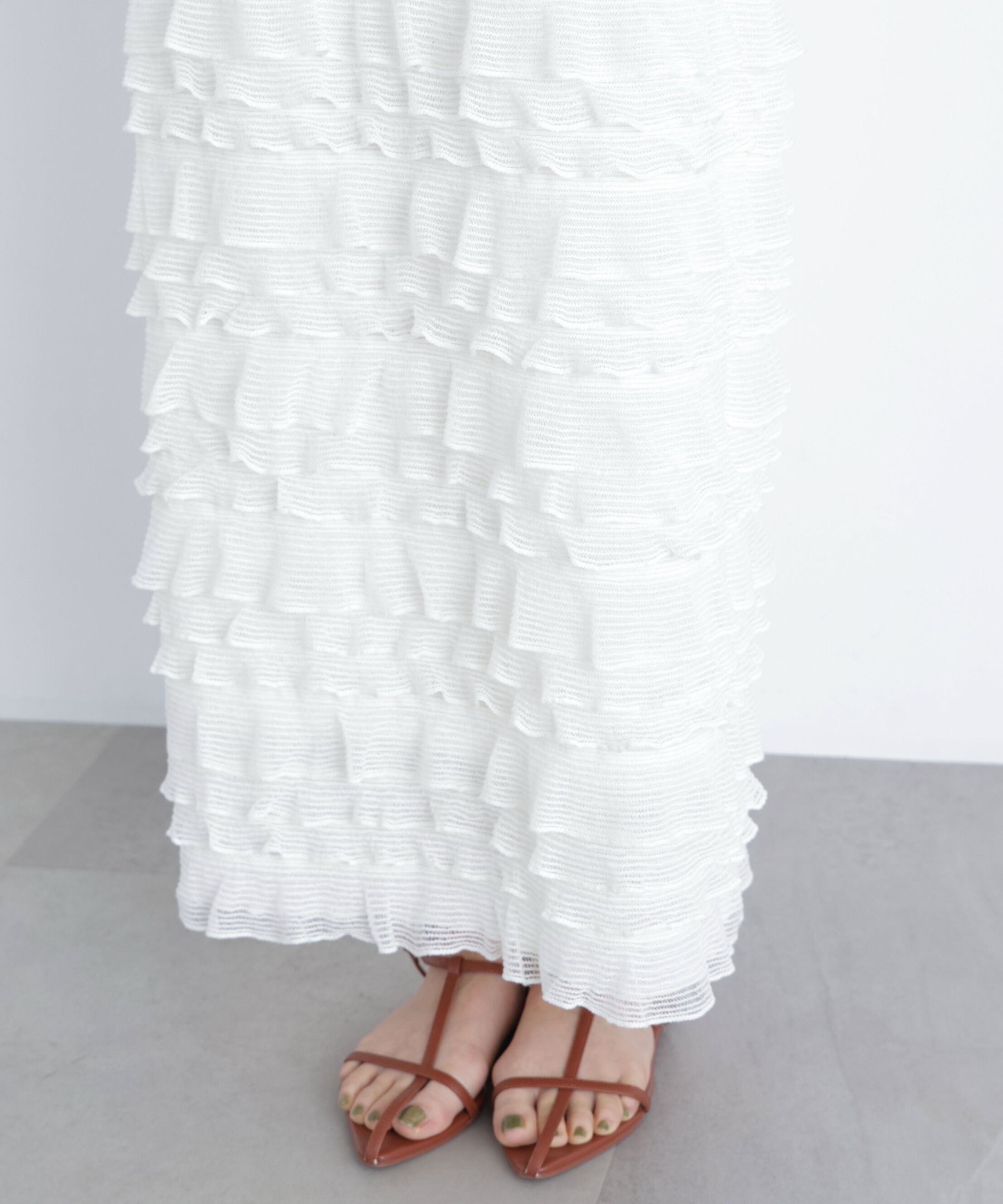  「フリルティアードナロースカート」|スカート|