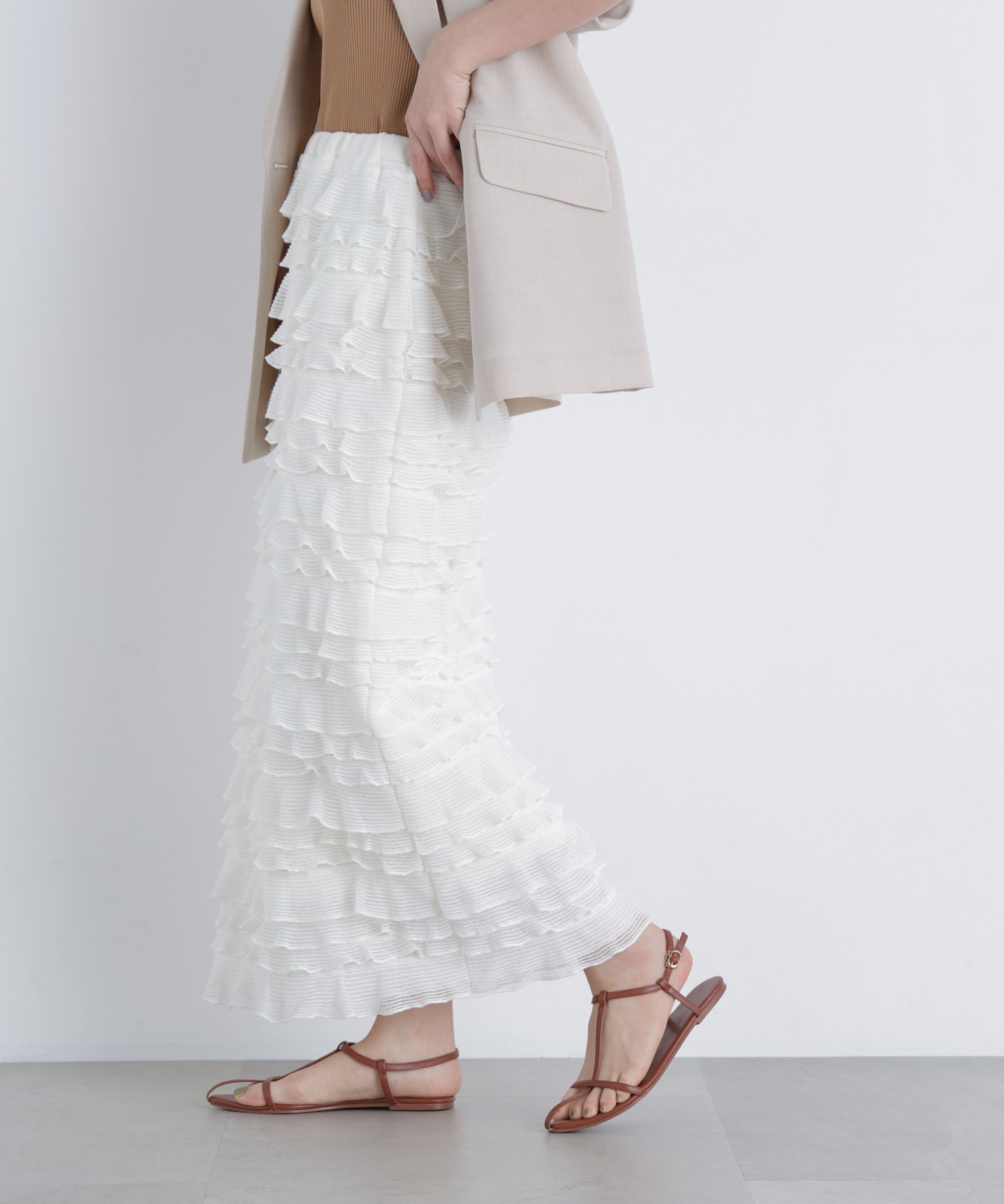  「フリルティアードナロースカート」|スカート|