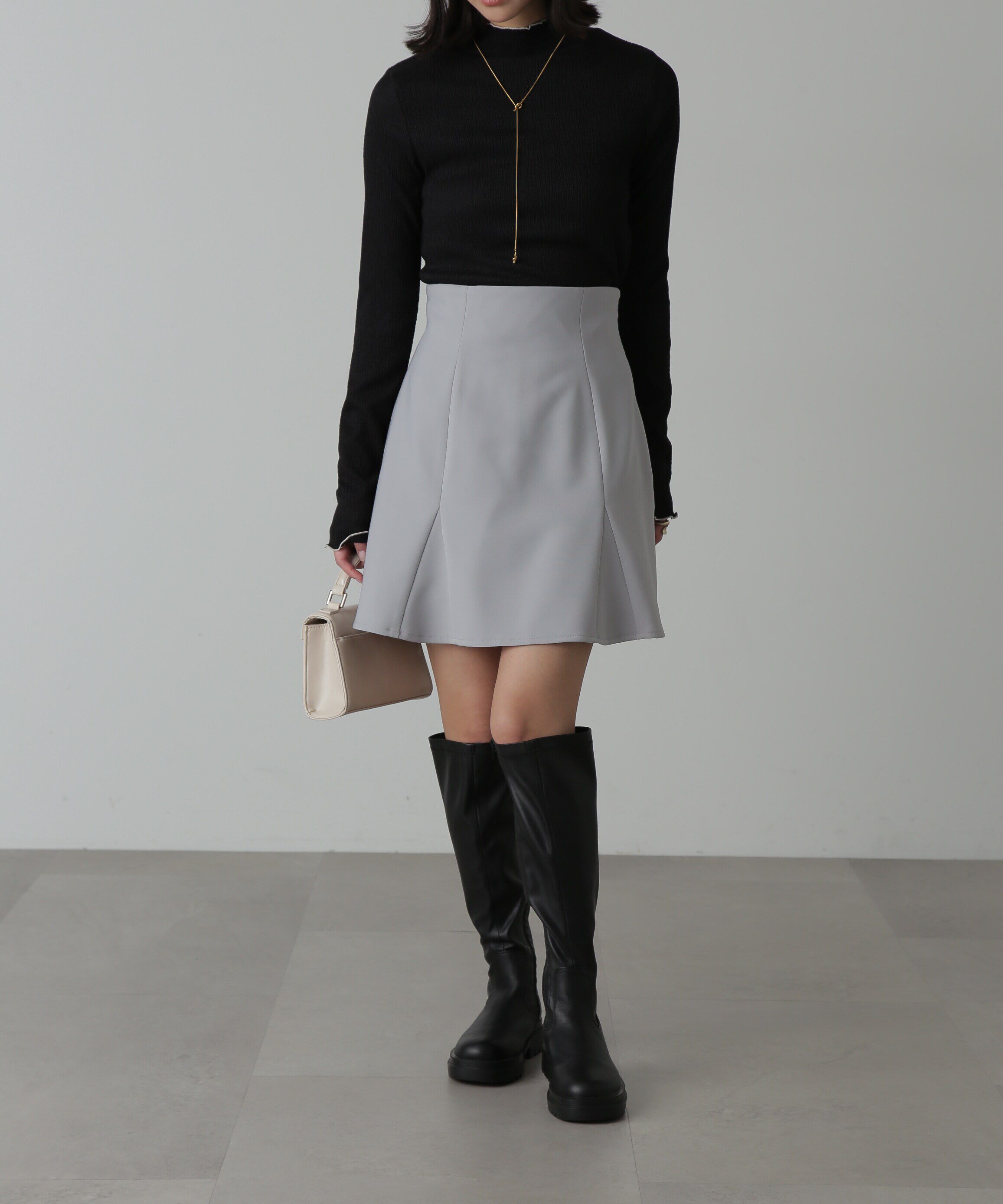  「ハイウエストマーメイドミニスカパン」|スカート|