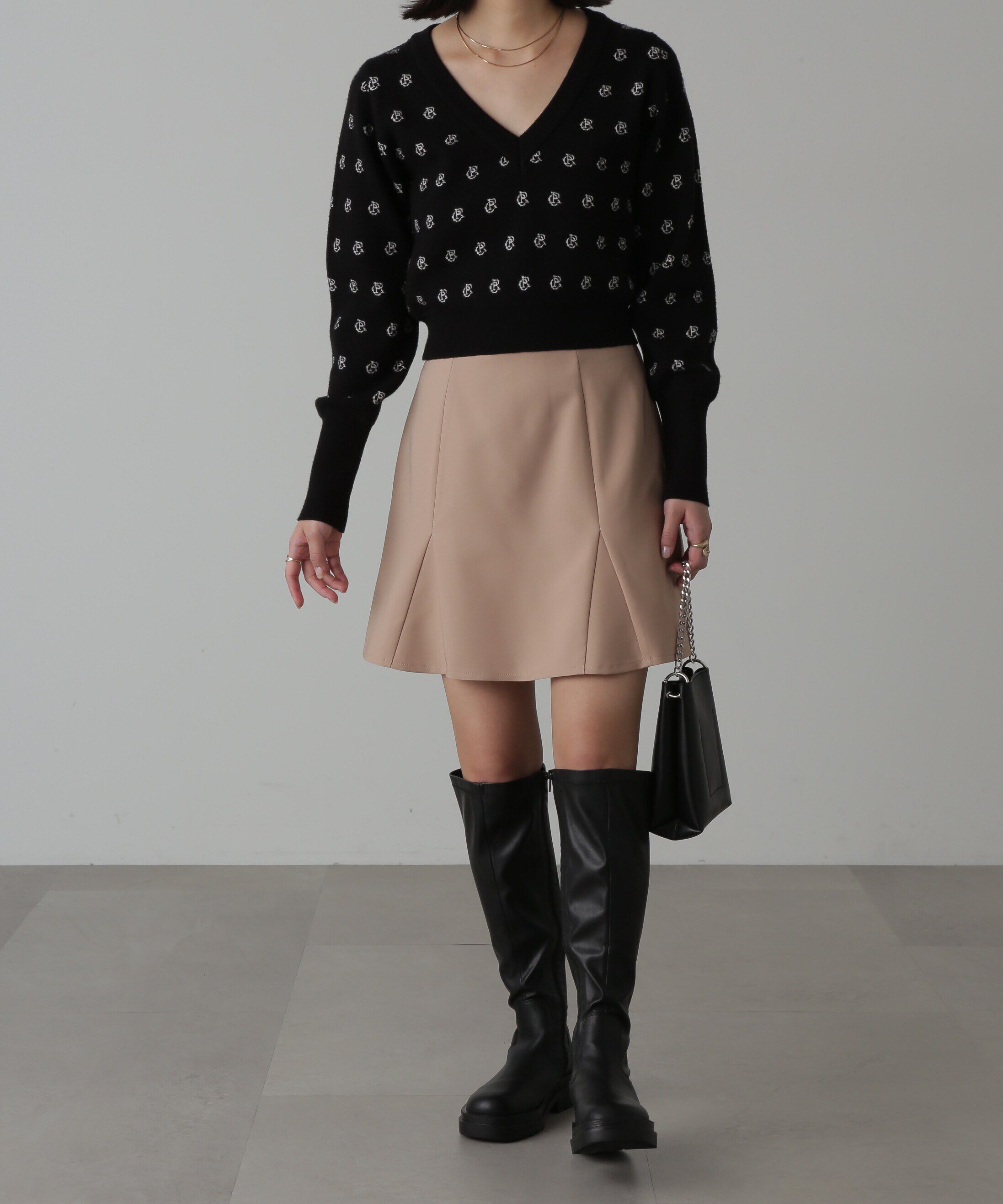  「ハイウエストマーメイドミニスカパン」|スカート|