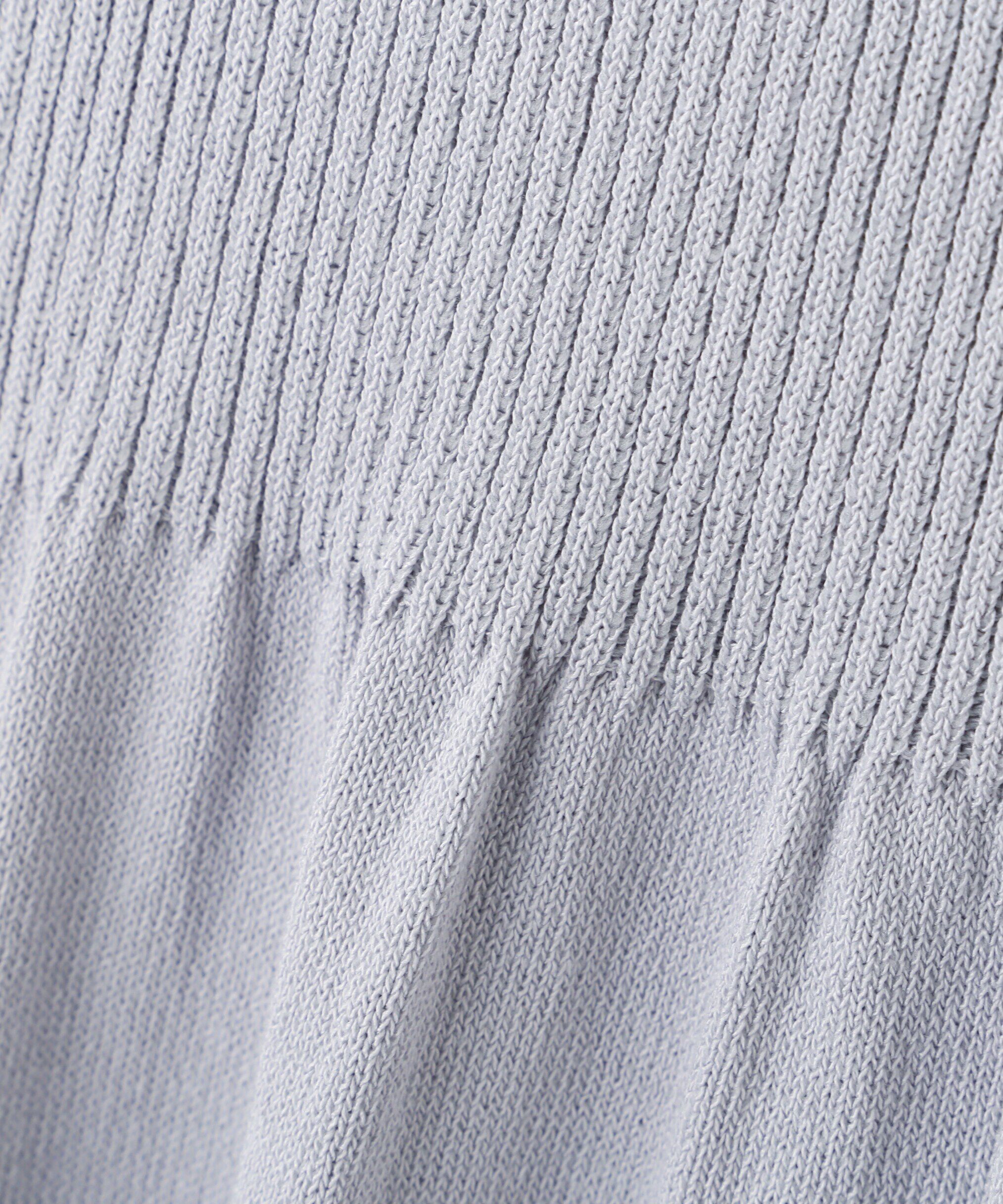  「フレアスリーブVネックリブニットワンピース」|ワンピース|