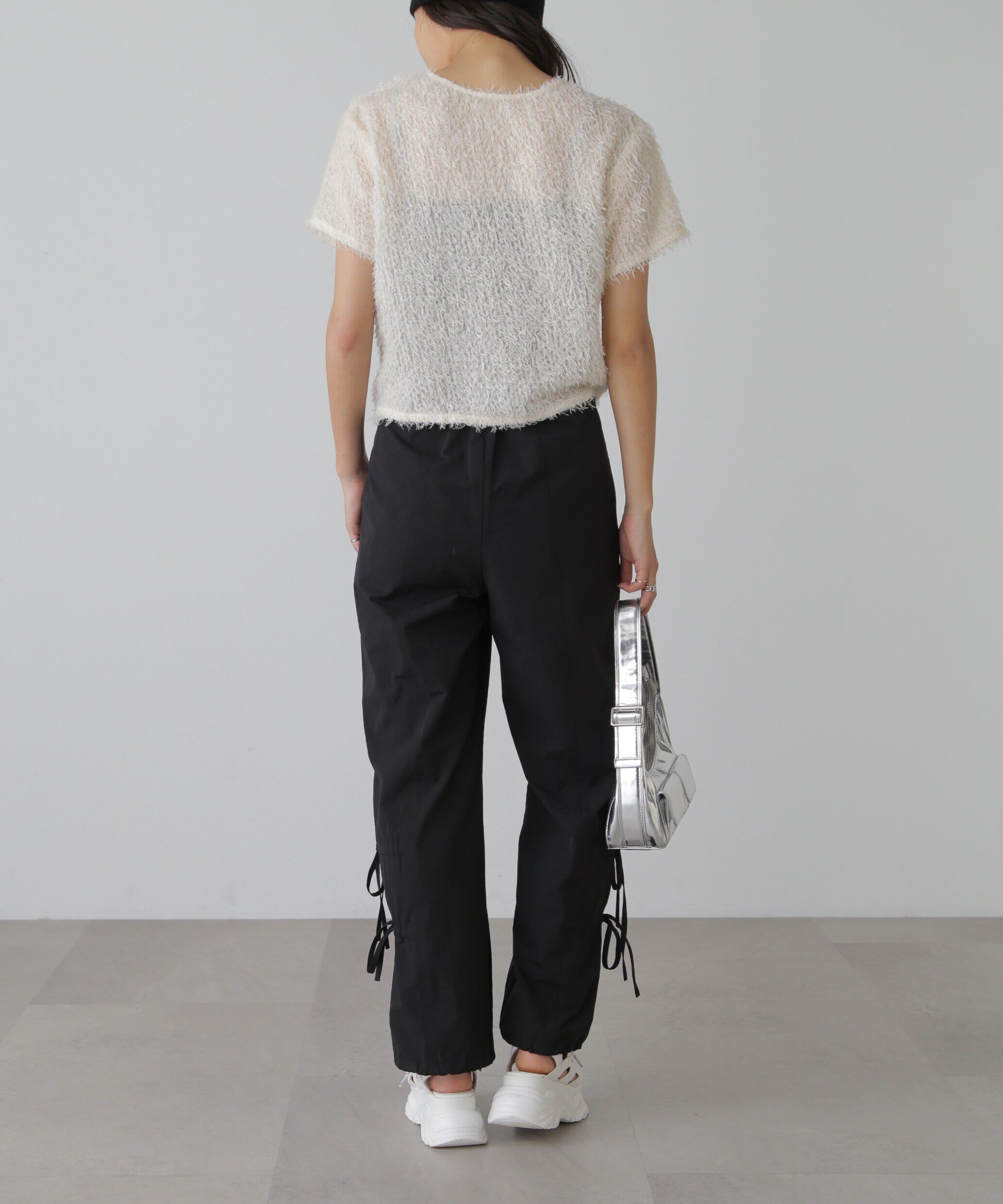  「フロントボタンカットジャガードブラウス」|シャツ・ブラウス|