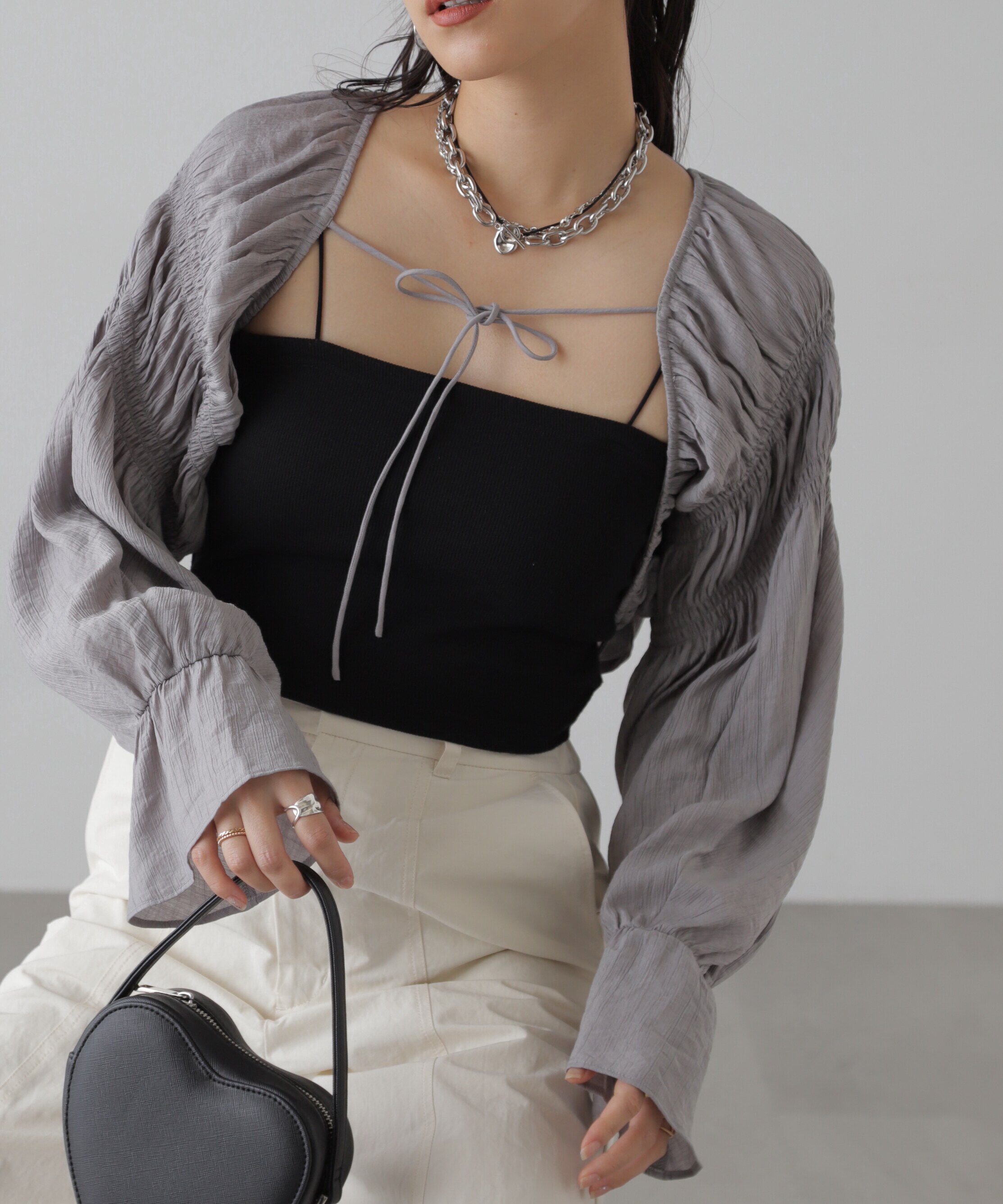  「ショート丈ボレロブラウス」|シャツ・ブラウス|