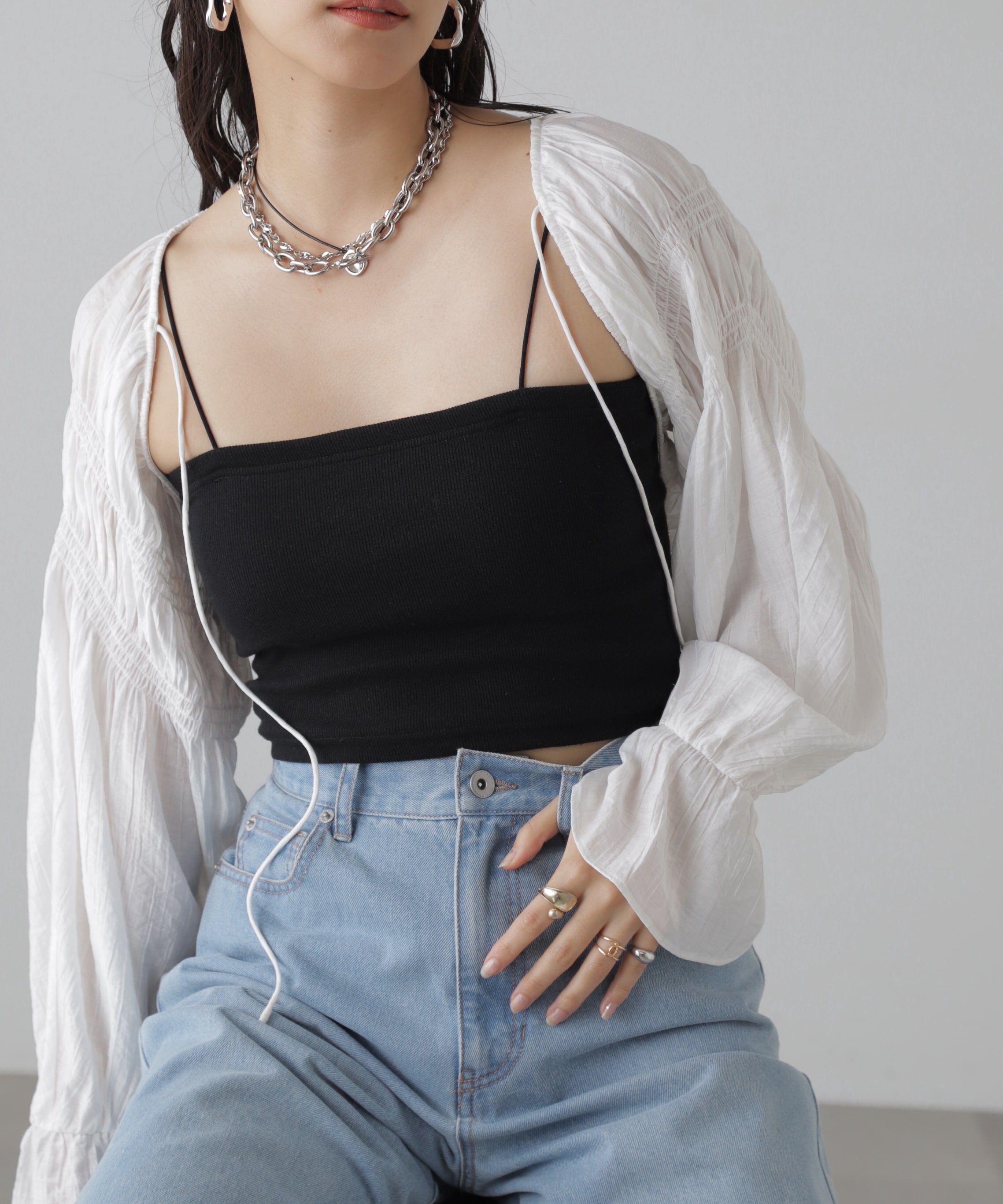  「ショート丈ボレロブラウス」|シャツ・ブラウス|