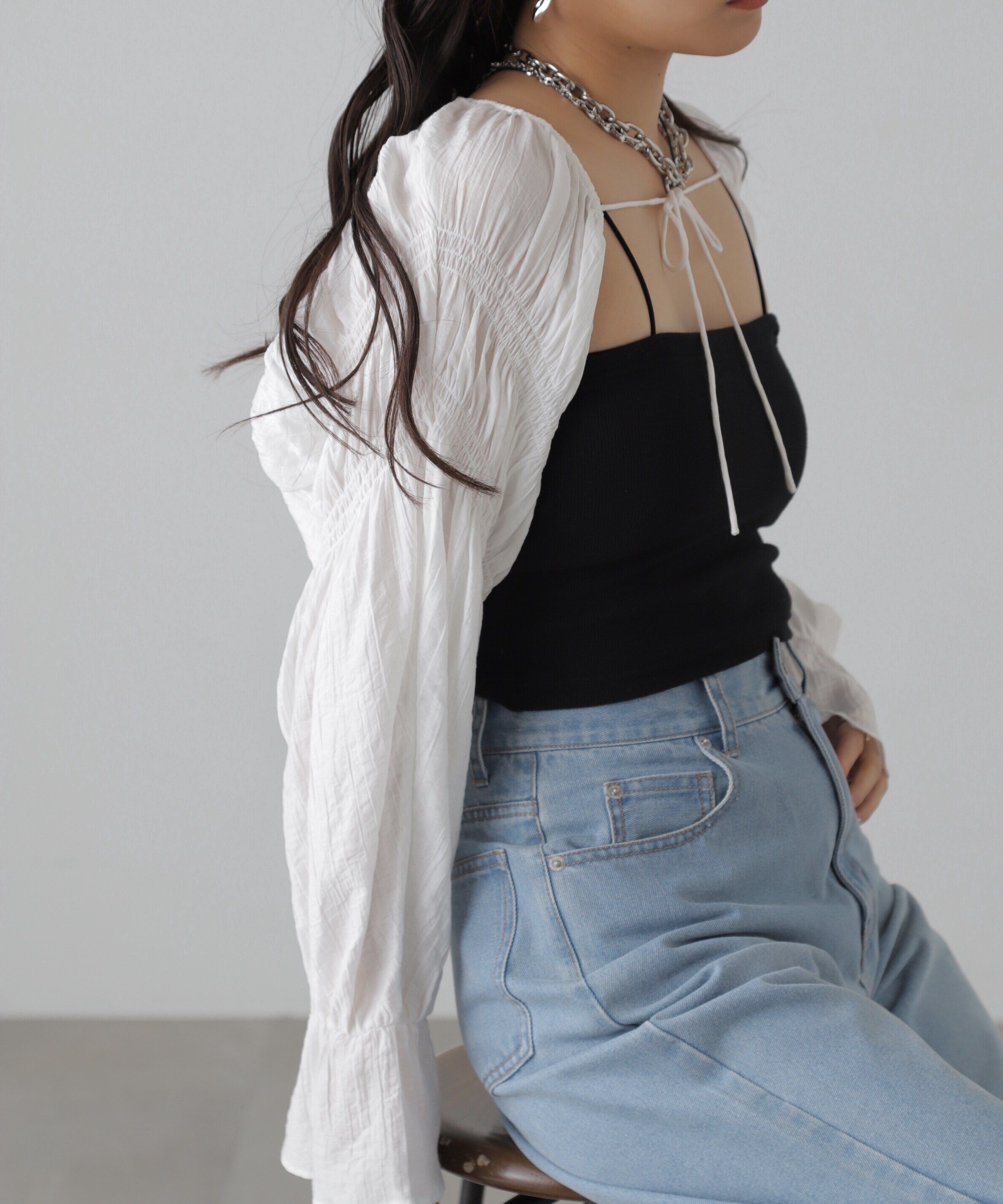  「ショート丈ボレロブラウス」|シャツ・ブラウス|