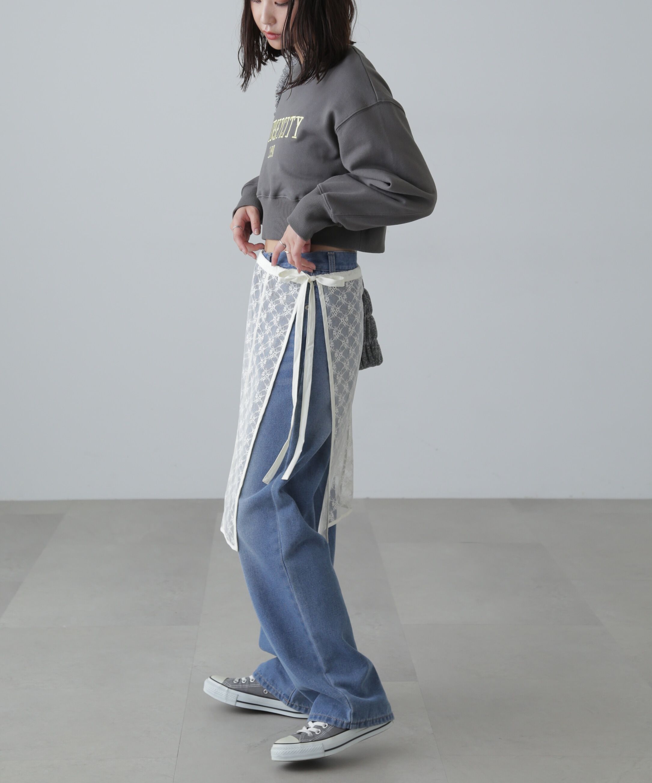  「レースラップレイヤードスカート」|スカート|