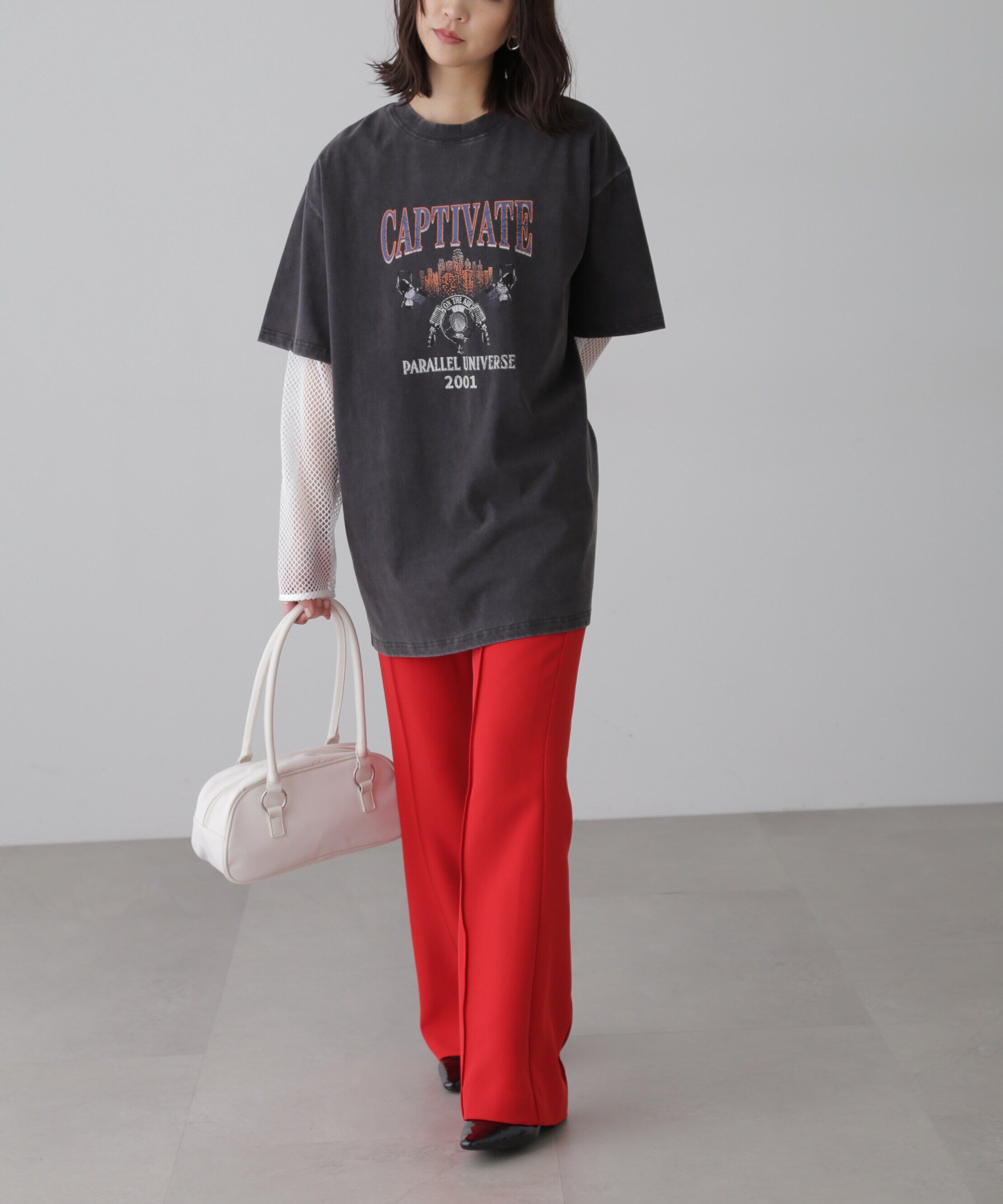  「メッシュロングTシャツ」|Tシャツ・カットソー|