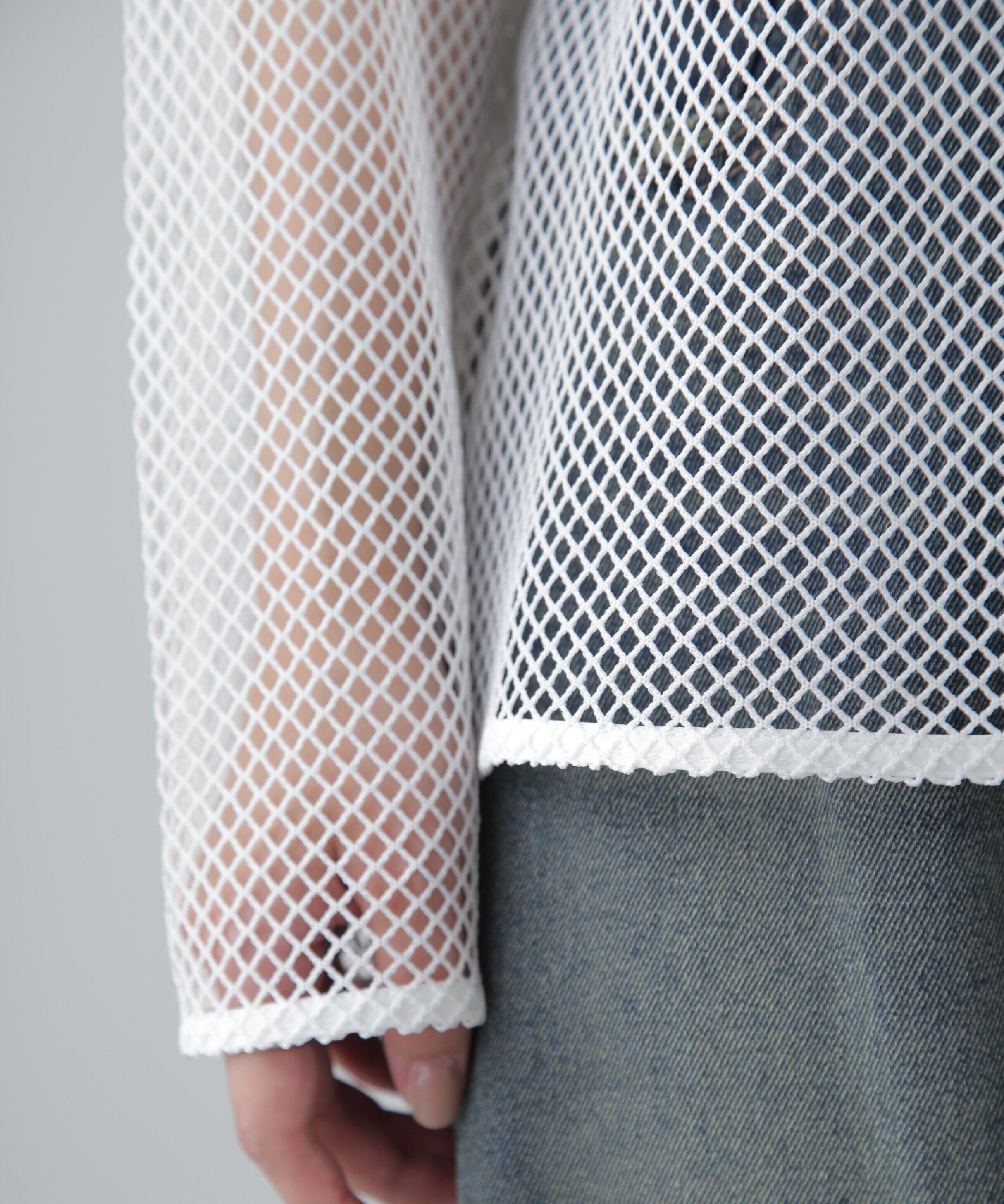  「メッシュロングTシャツ」|Tシャツ・カットソー|