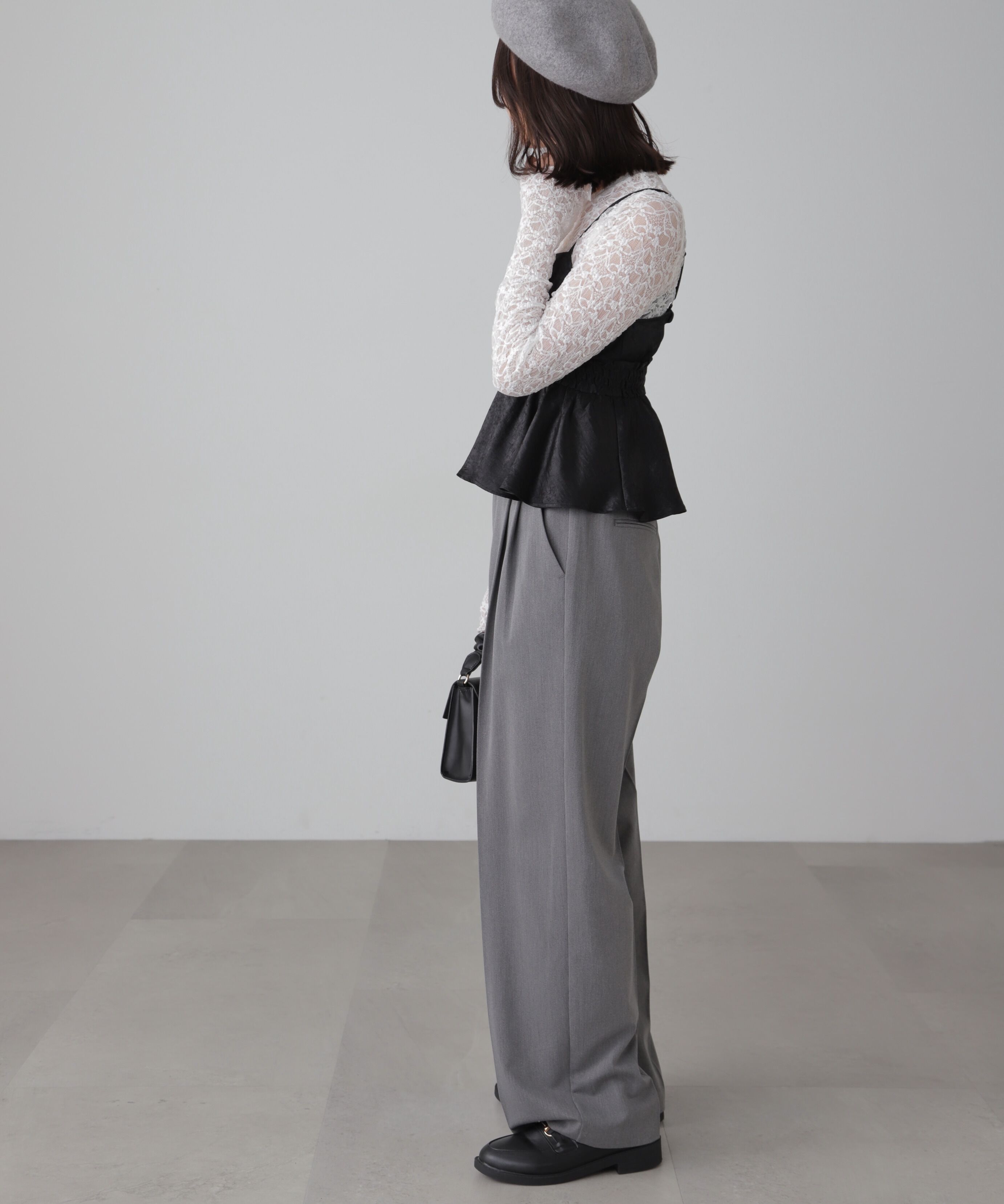  「シャーリングペプラムビスチェ」|シャツ・ブラウス|