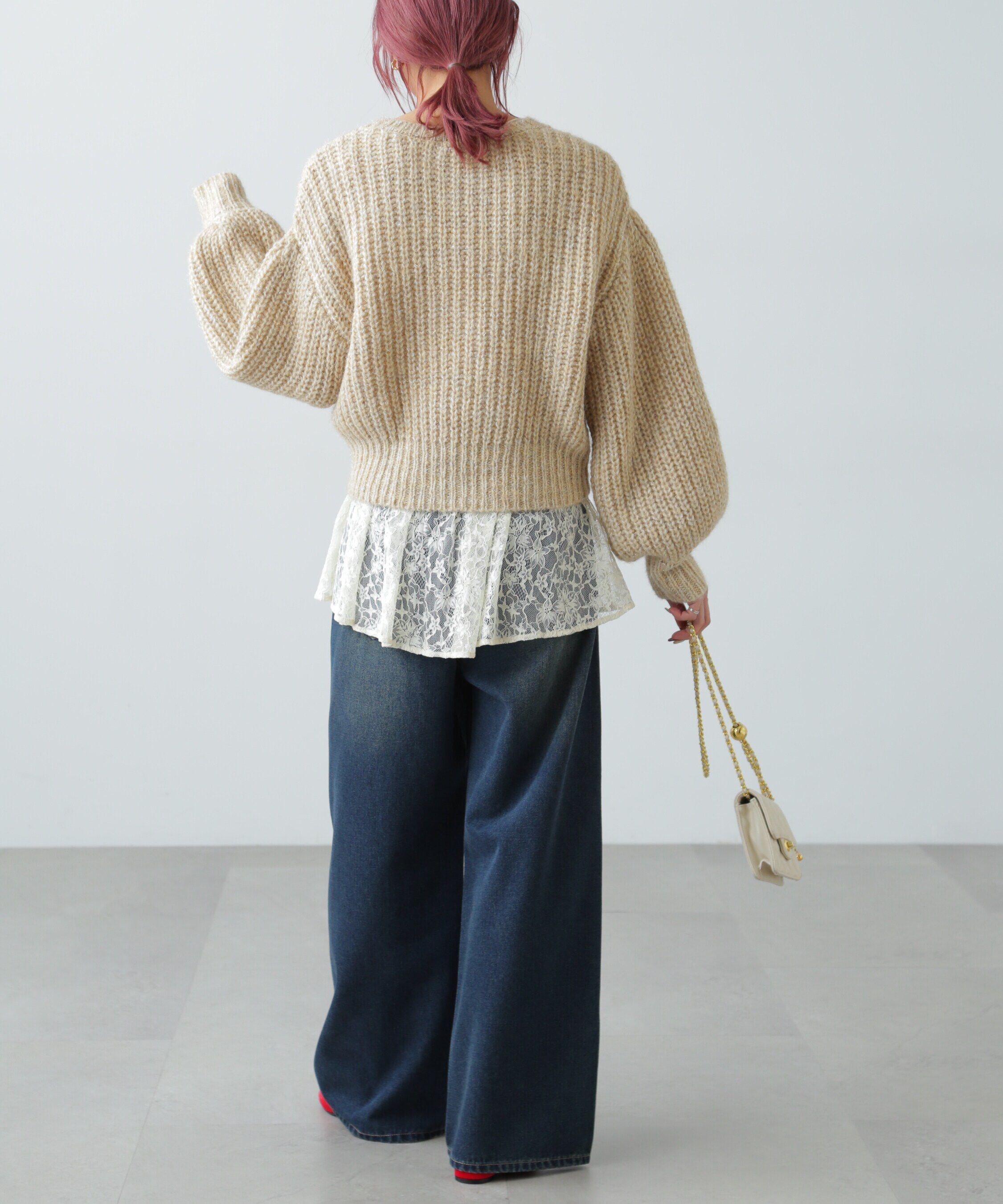  「ダブルニーワイドデニムパンツ」|その他|