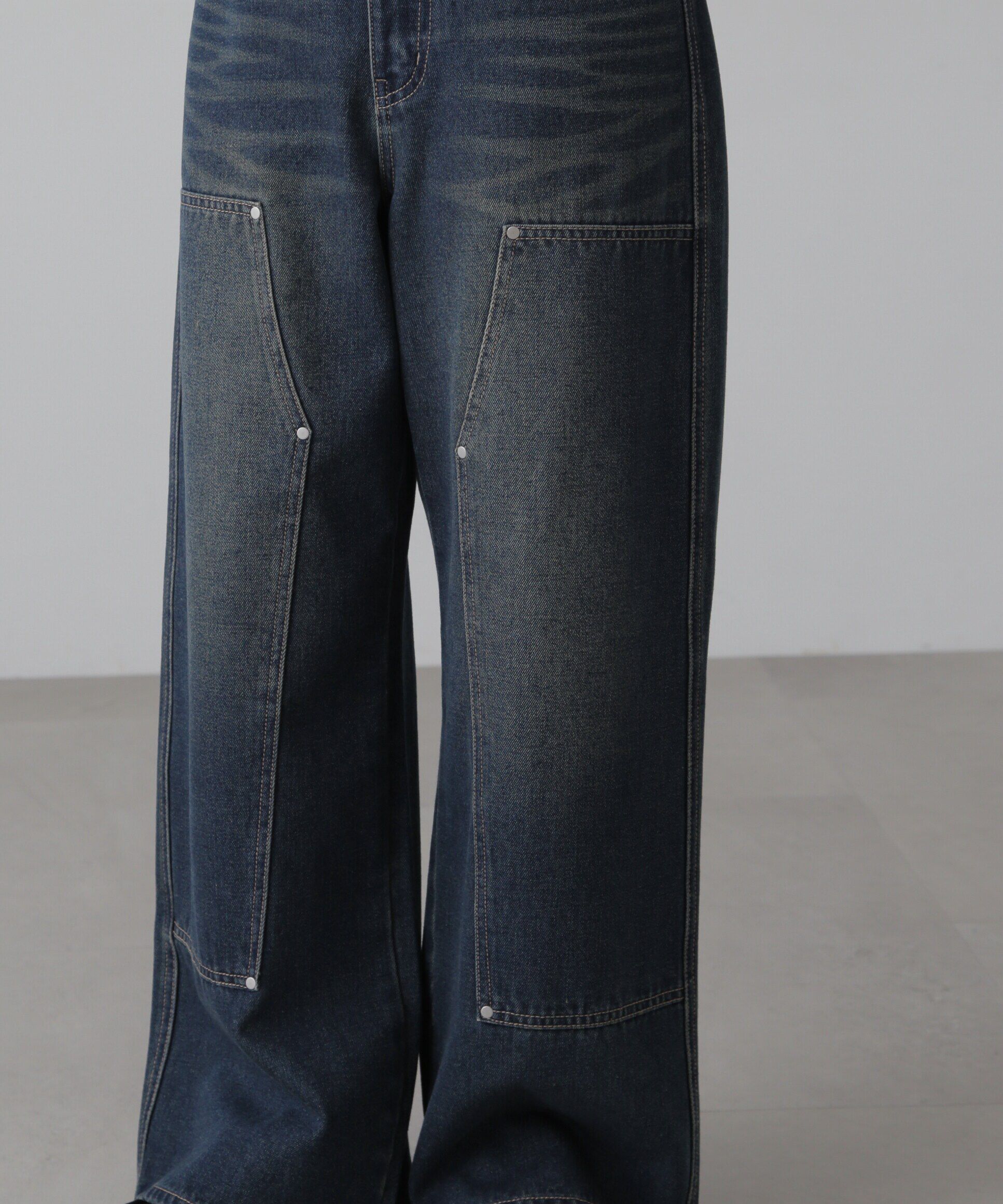  「ダブルニーワイドデニムパンツ」|その他|