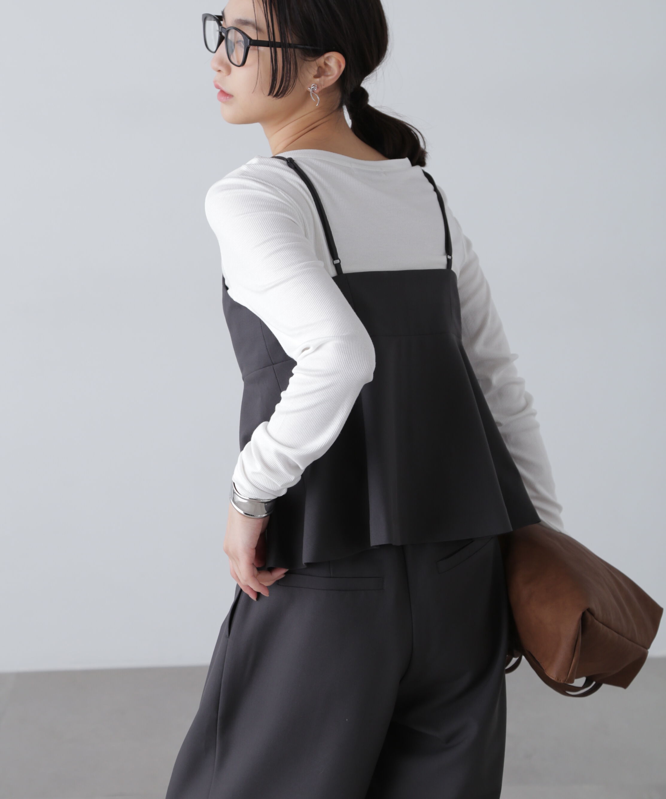  「〈セットアップ対応〉ペプラムキャミソールビスチェ」|シャツ・ブラウス|