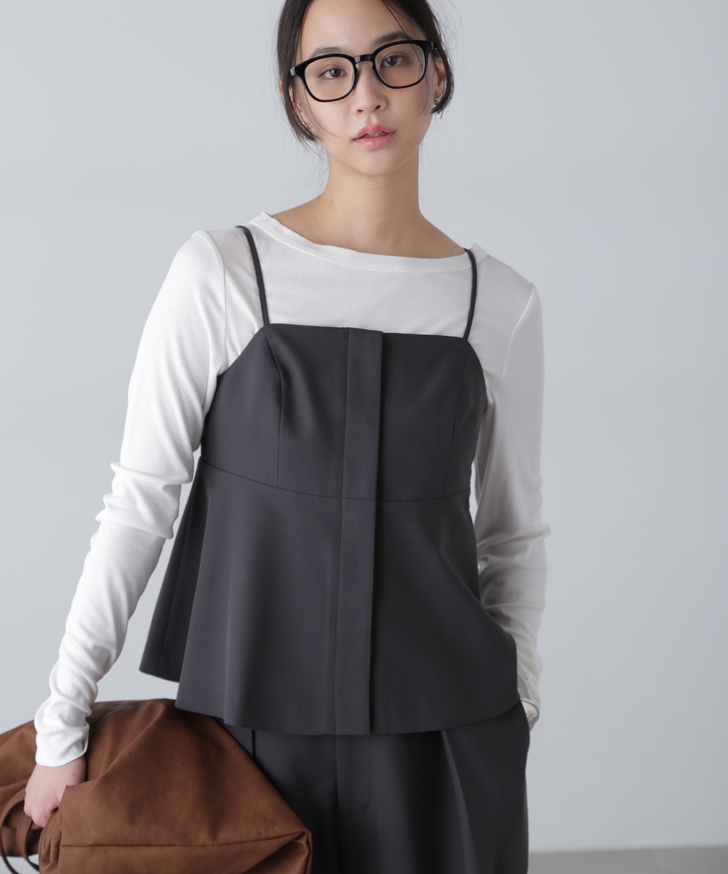  「〈セットアップ対応〉ペプラムキャミソールビスチェ」|シャツ・ブラウス|