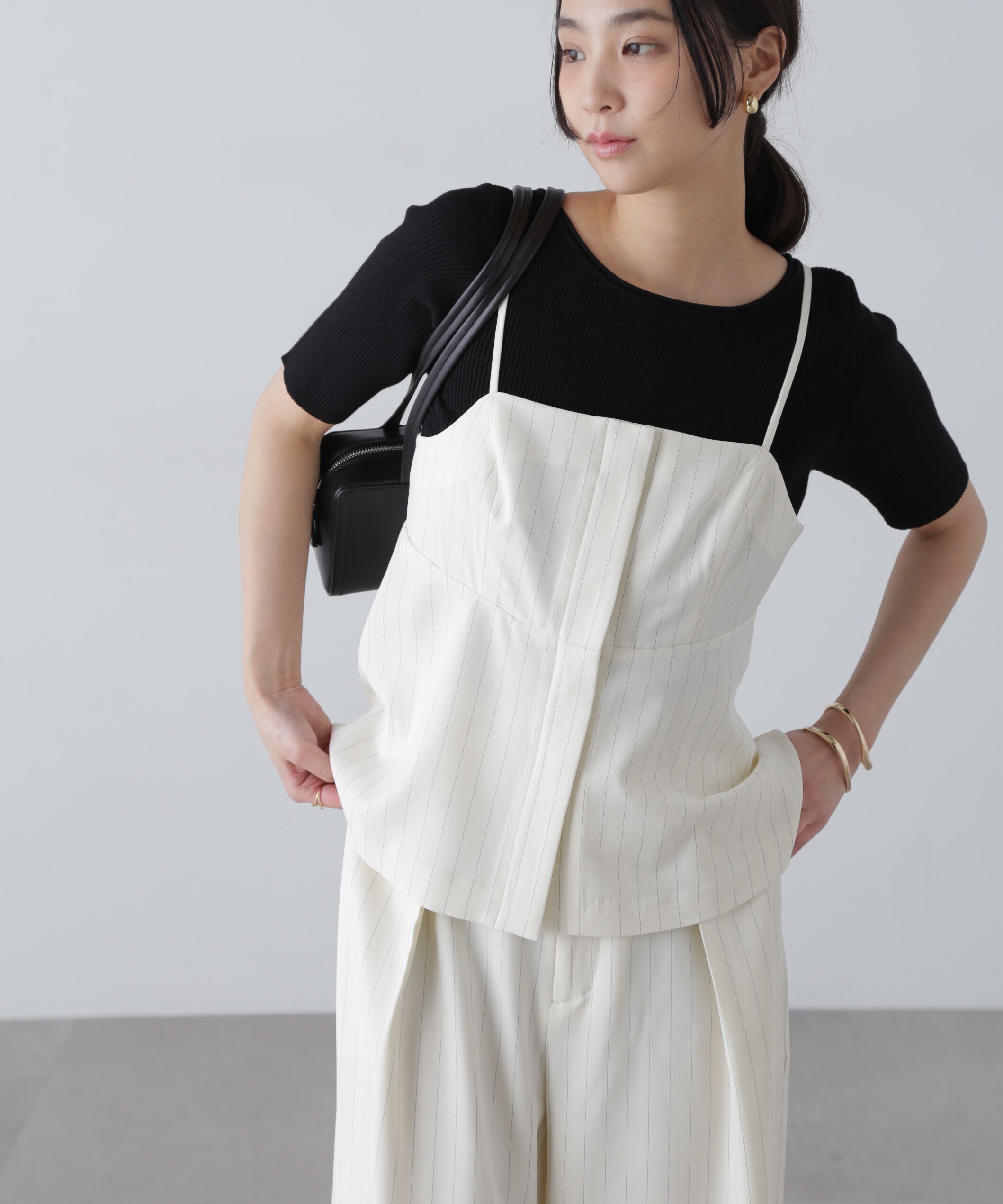  「〈セットアップ対応〉ペプラムキャミソールビスチェ」|シャツ・ブラウス|