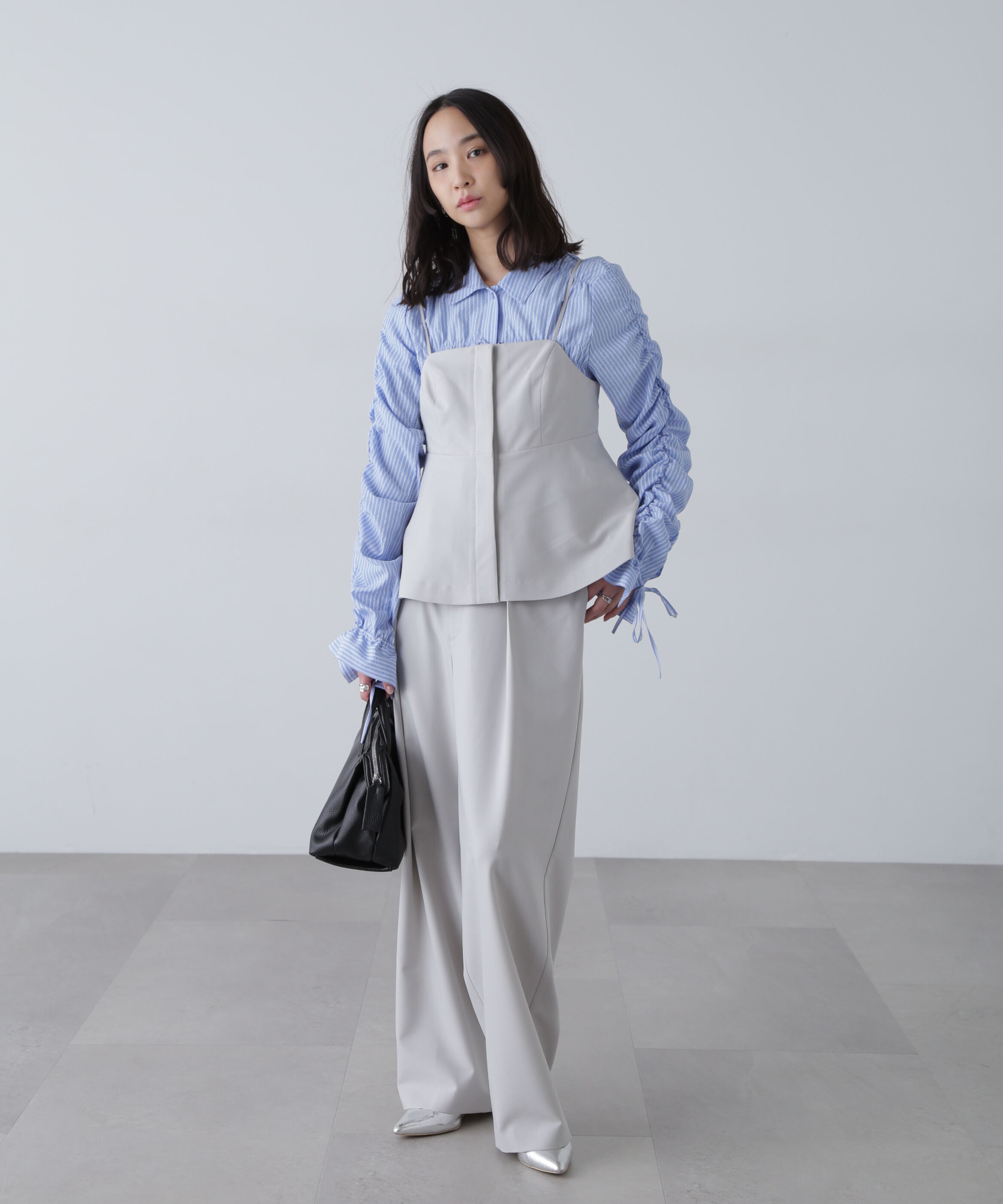  「〈セットアップ対応〉ペプラムキャミソールビスチェ」|シャツ・ブラウス|