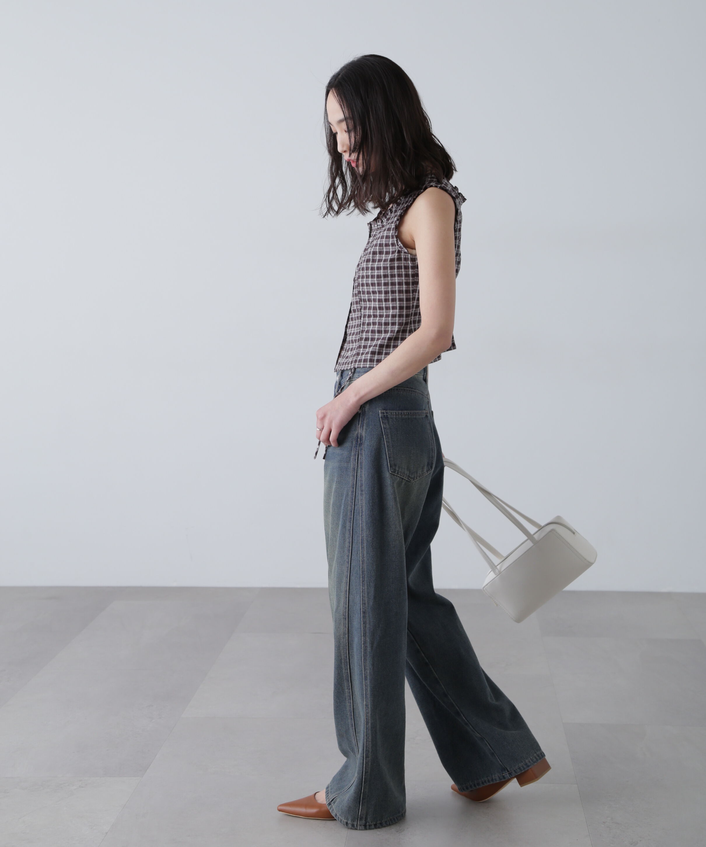  「ドロストノースリーブブラウス」|シャツ・ブラウス|