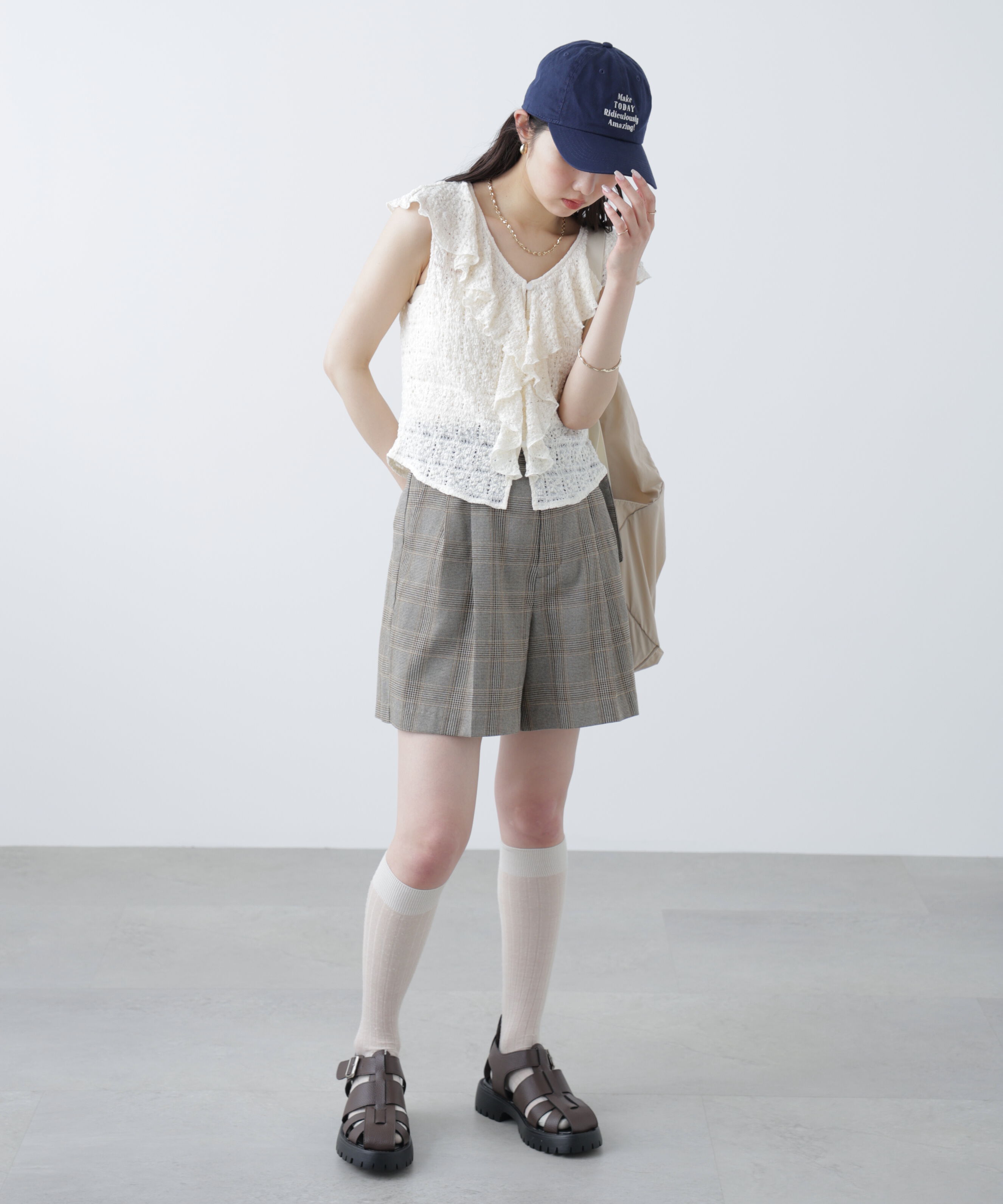  「レースラッフルフリルフレンチブラウス」|シャツ・ブラウス|