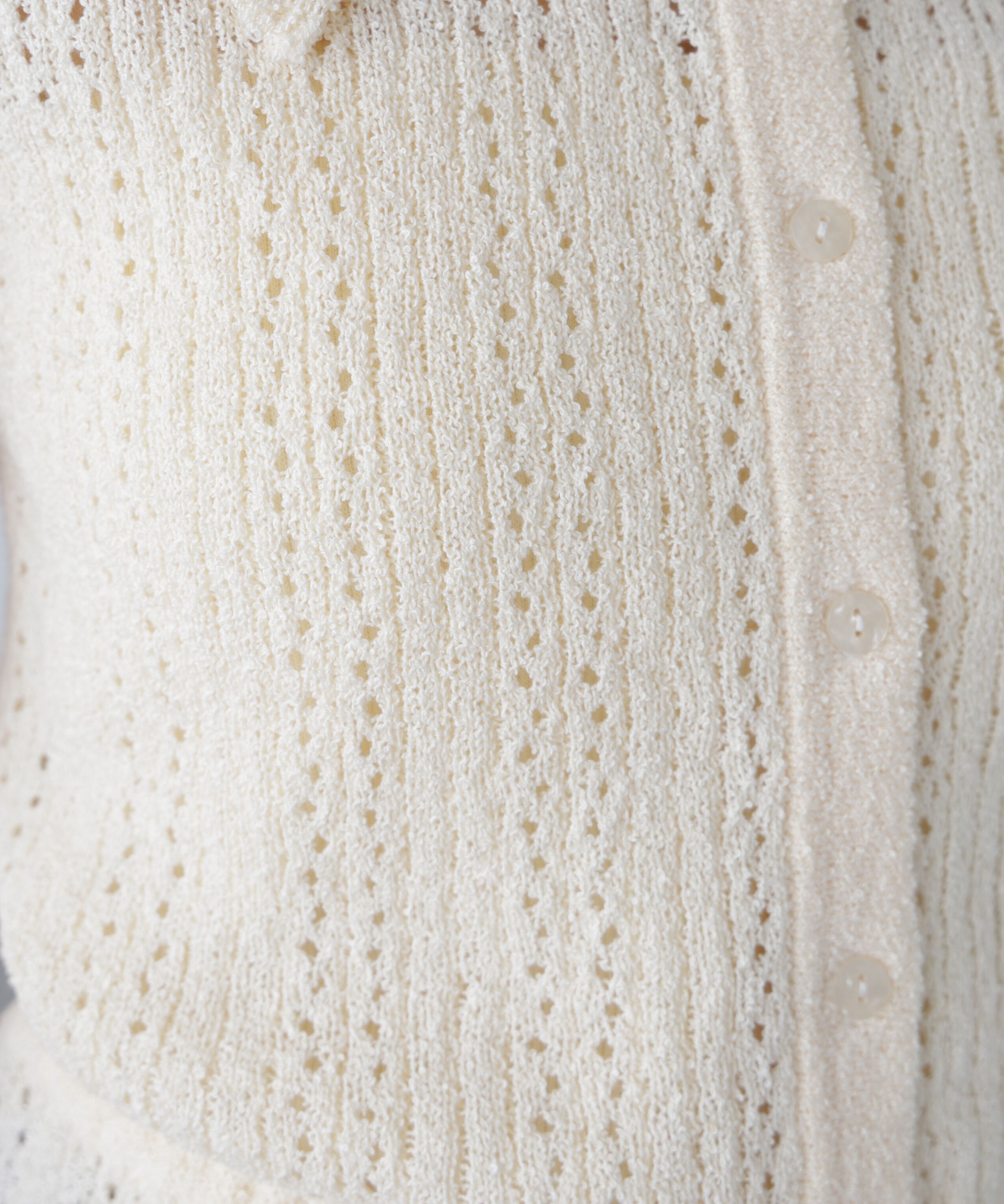  「透かし編みペプラムニット」|ニット・セーター|