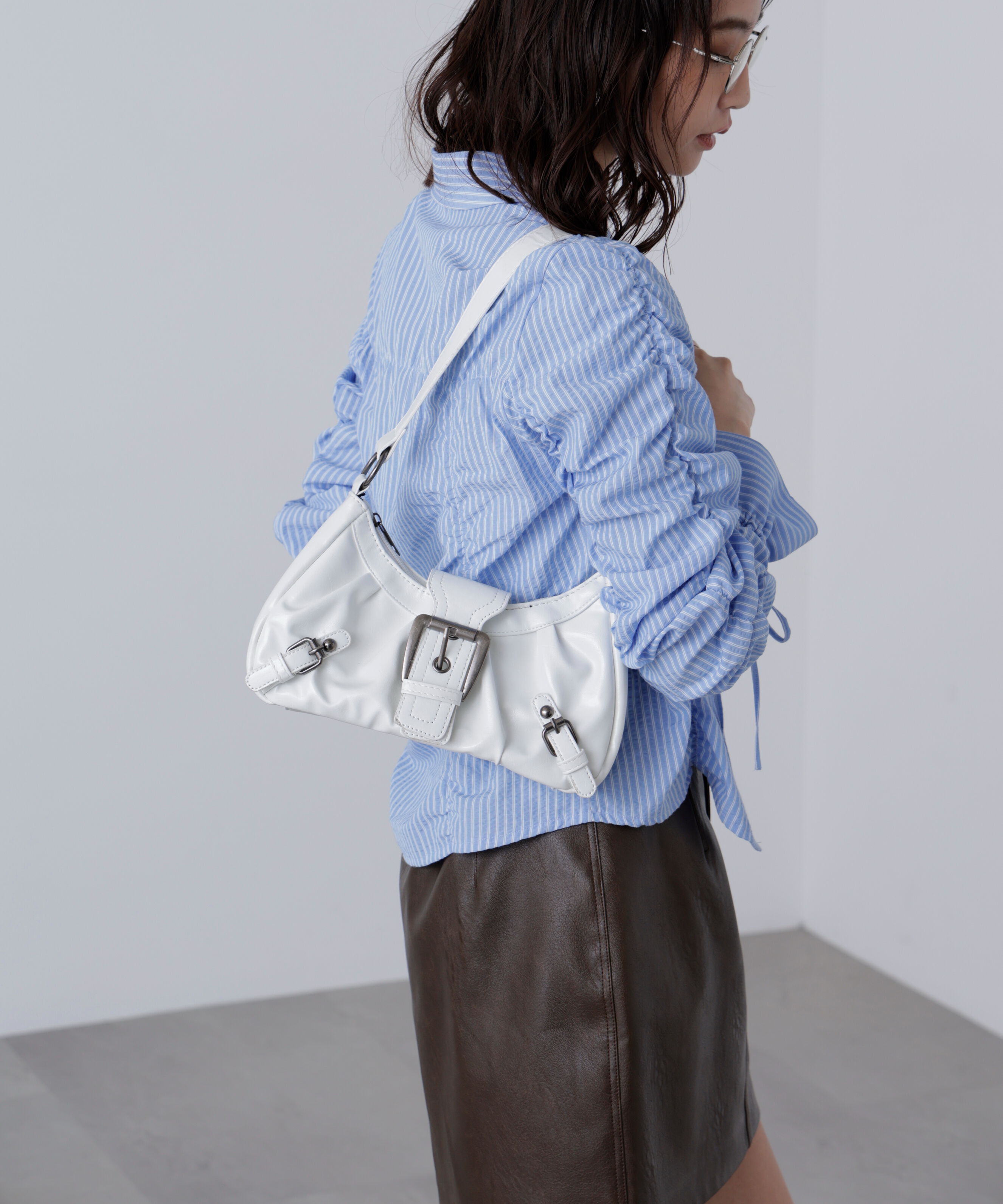  「ビッグベルトショルダーバッグ」|その他|ホワイト