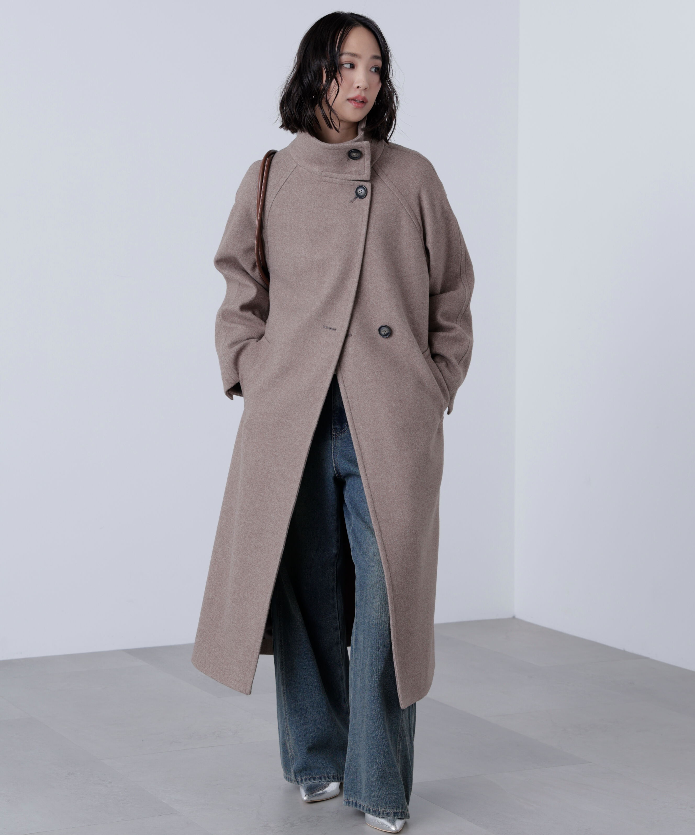  「[累計販売5000枚！選べる4色]スタンドカラーメルトンロングコート」|その他|